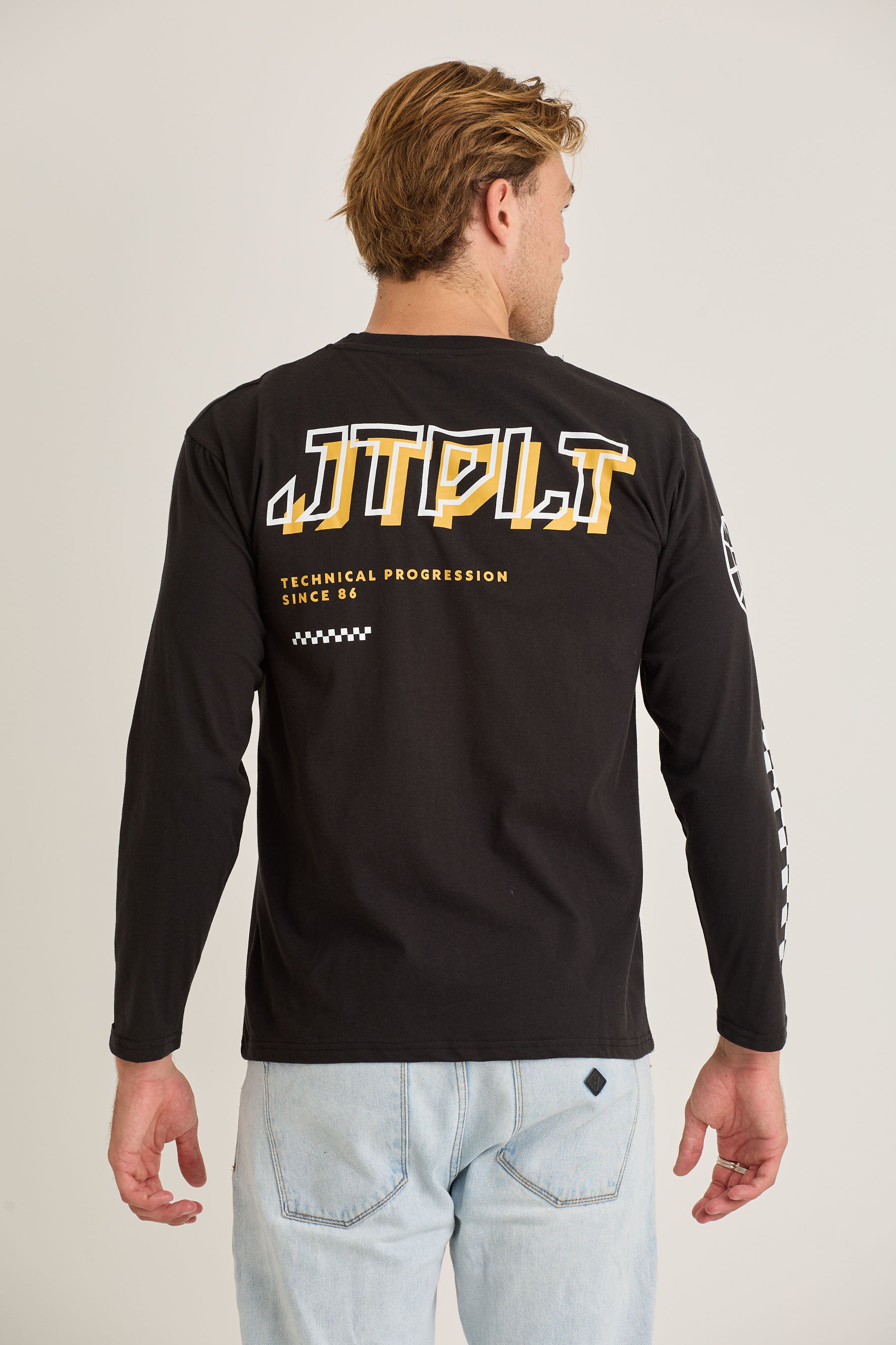Jetpilot Tech Mens Ls Tee - Black 5 — view 05 (3)