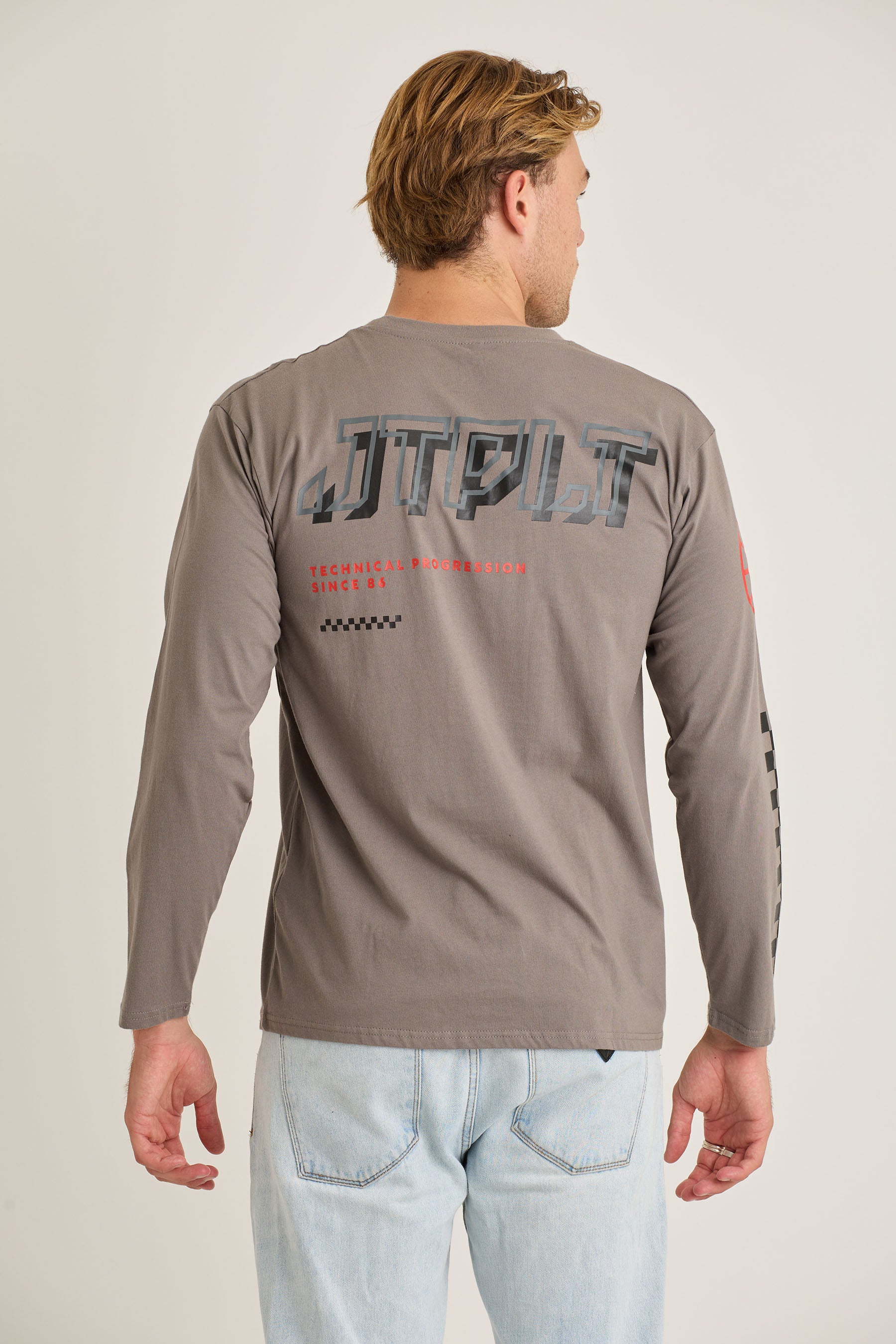 Jetpilot Tech Mens Ls Tee - Charcoal 3 — view 03 (3)
