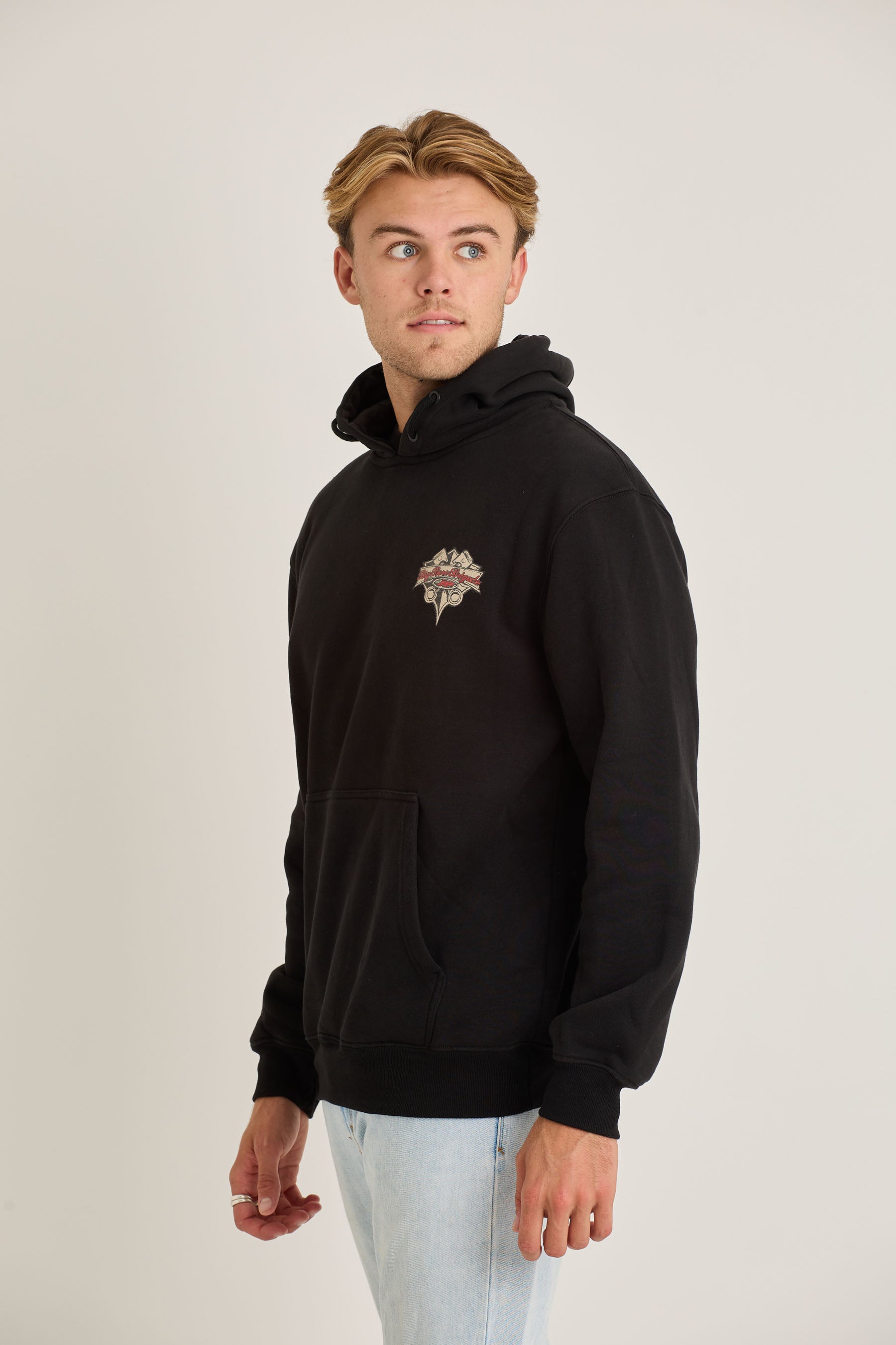 Jetpilot Big Bore Brigade Mens Pullover - Black Wash 3 — view 03 (3)