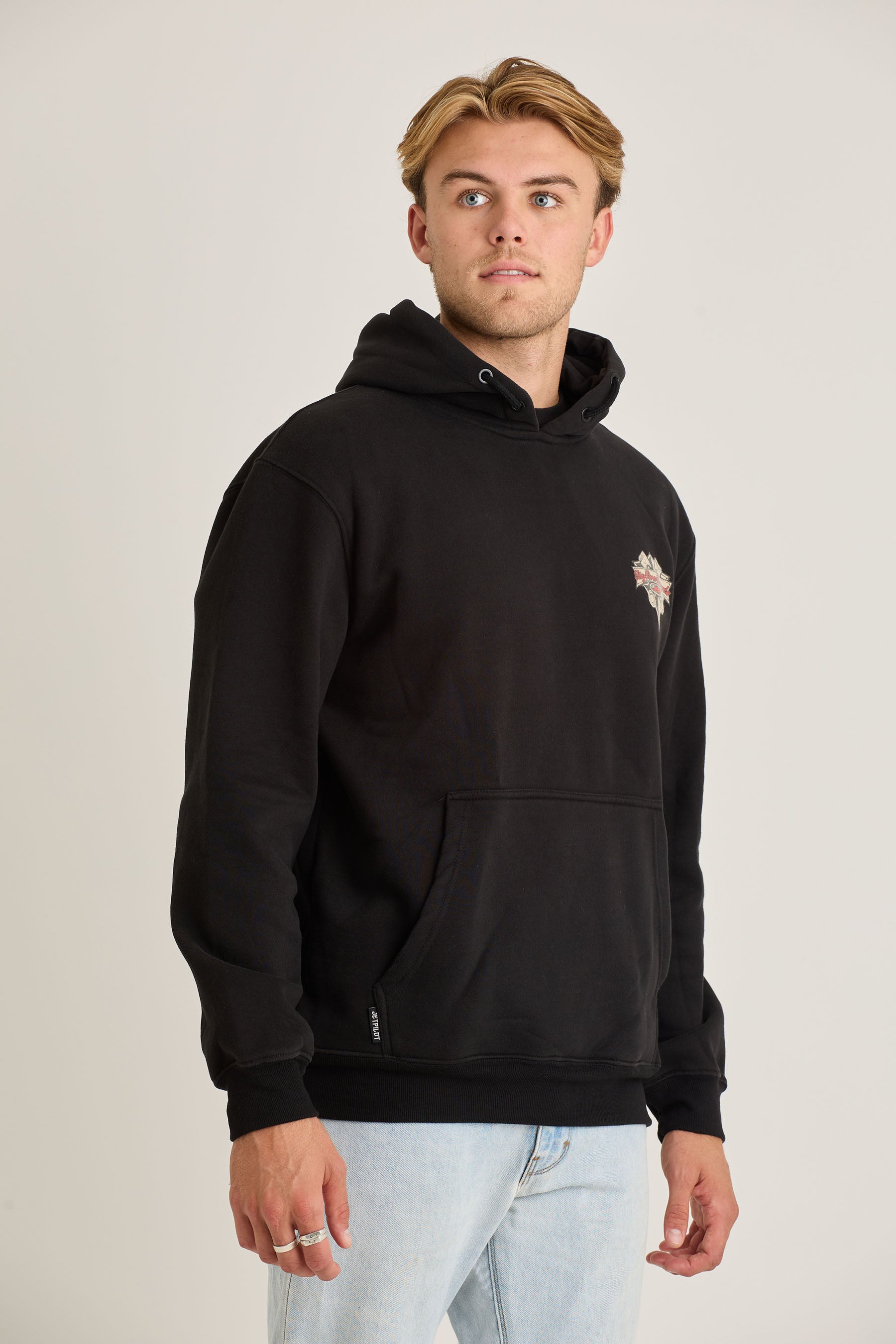 Jetpilot Big Bore Brigade Mens Pullover - Black Wash 7 — view 07 (3)