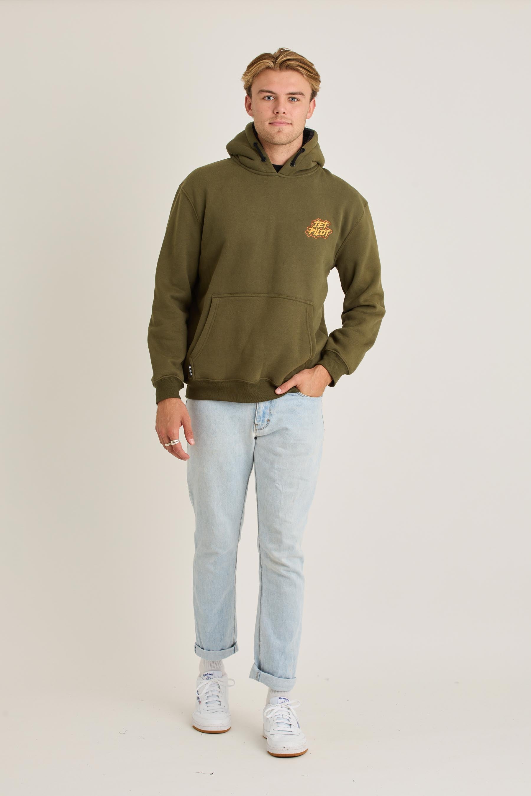 Jetpilot Yowie Sherpa Mens Pullover - Army 2 — view 01 (3)