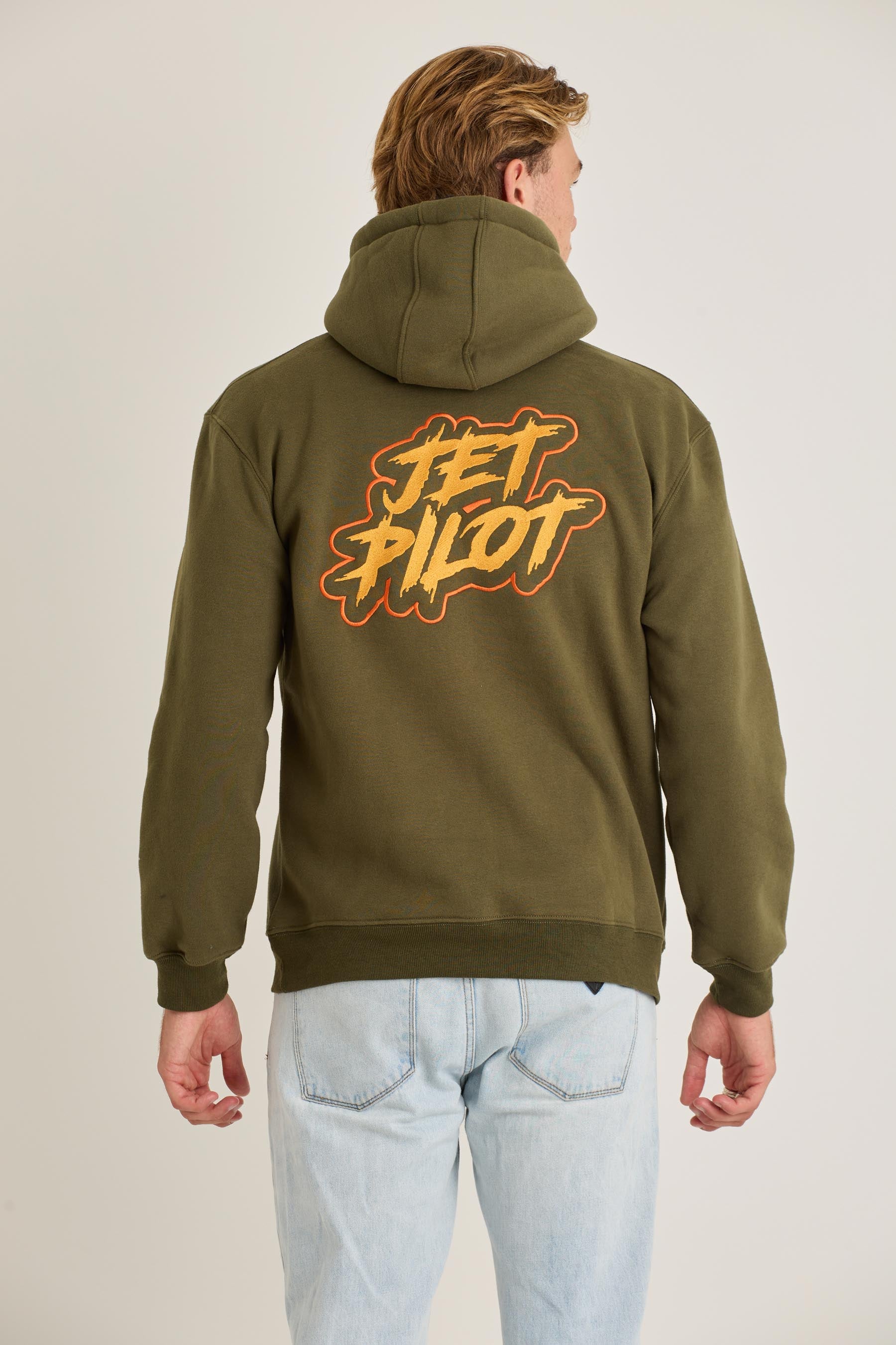 Jetpilot Yowie Sherpa Mens Pullover - Army 6 — view 05 (3)