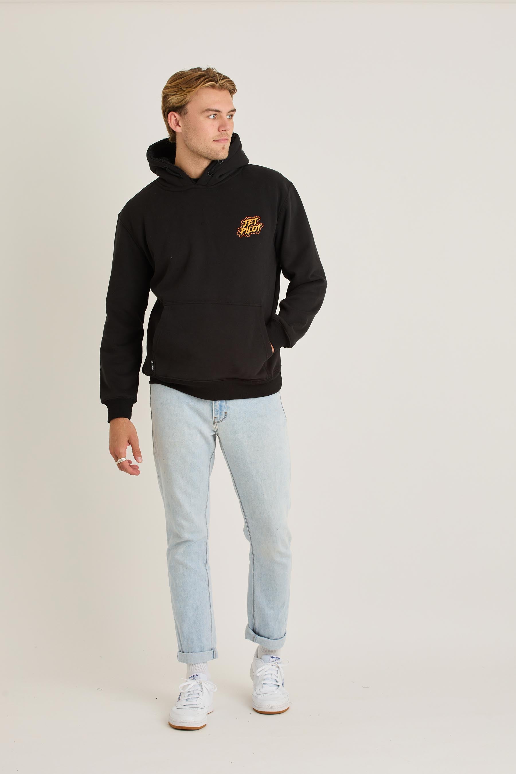 Jetpilot Yowie Sherpa Mens Pullover - Black — view 01 (3)