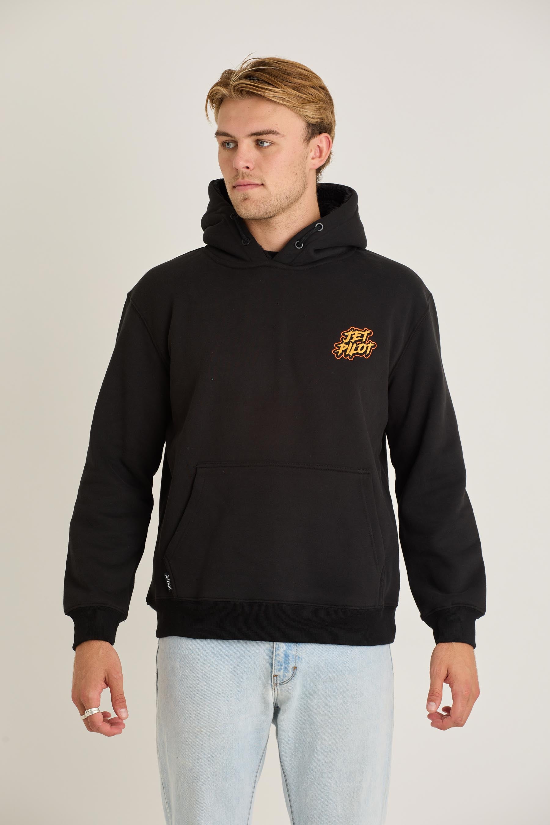Jetpilot Yowie Sherpa Mens Pullover - Black 2 — view 02 (3)