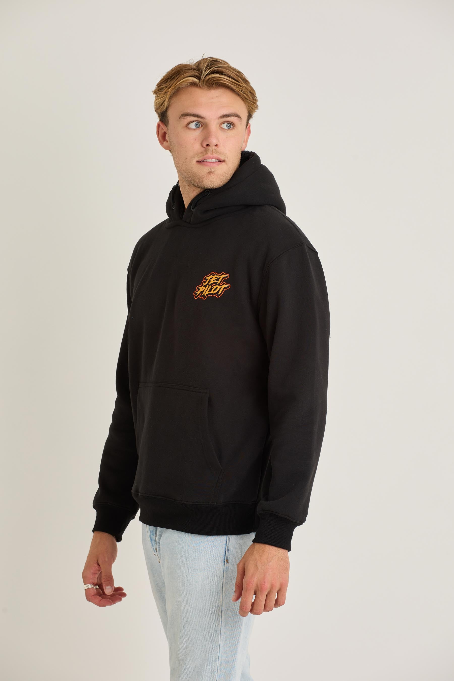 Jetpilot Yowie Sherpa Mens Pullover - Black 3 — view 03 (3)