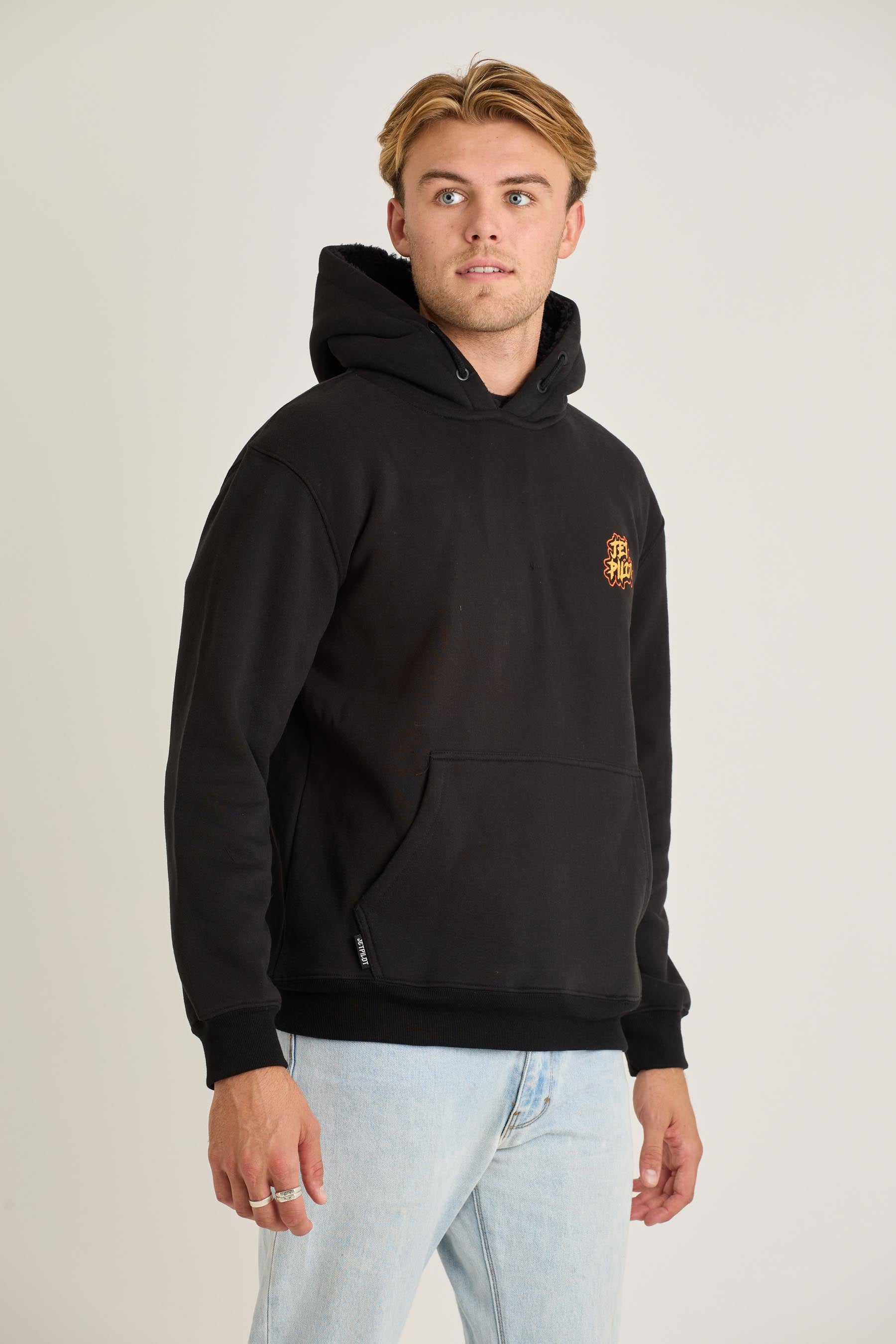 Jetpilot Yowie Sherpa Mens Pullover - Black 6 — view 06 (3)