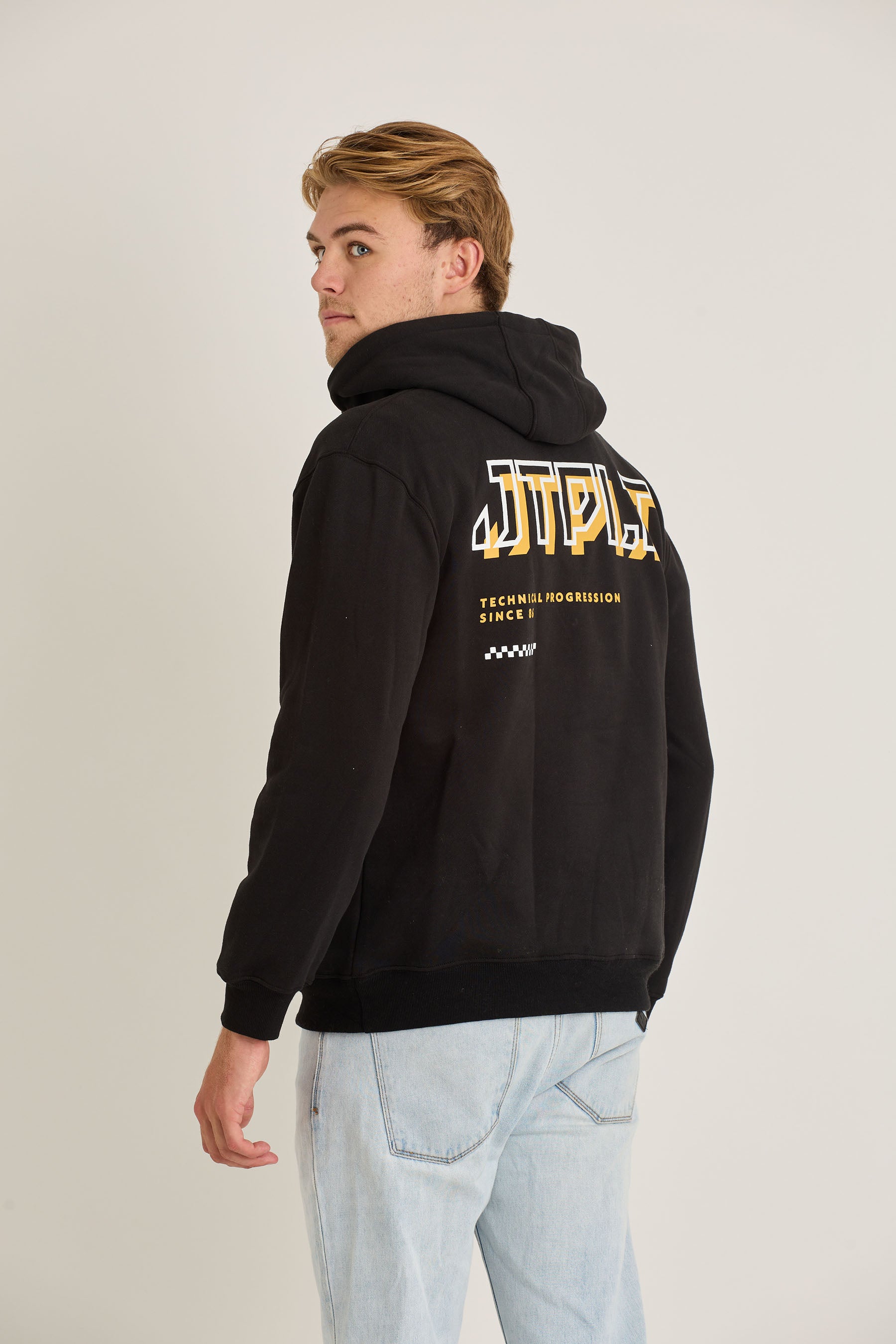Jetpilot Tech Mens Pullover - Black 4 — view 04 (3)