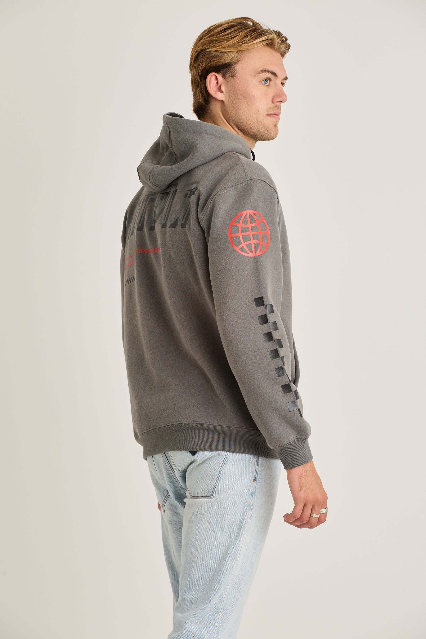Jetpilot Tech Mens Pullover - Charcoal 5 — view 05 (3)