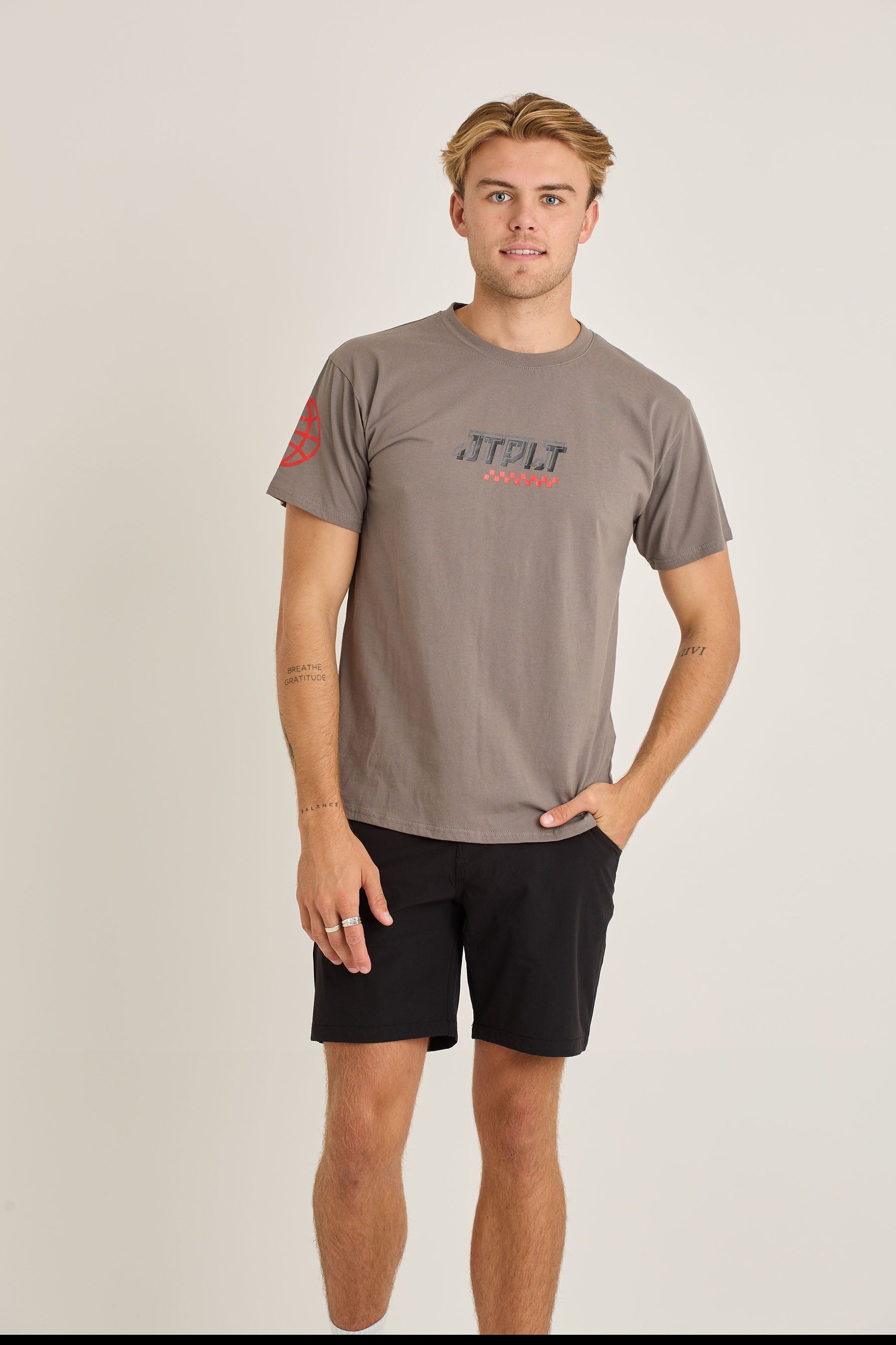 Jetpilot Tech Mens Tee - Charcoal