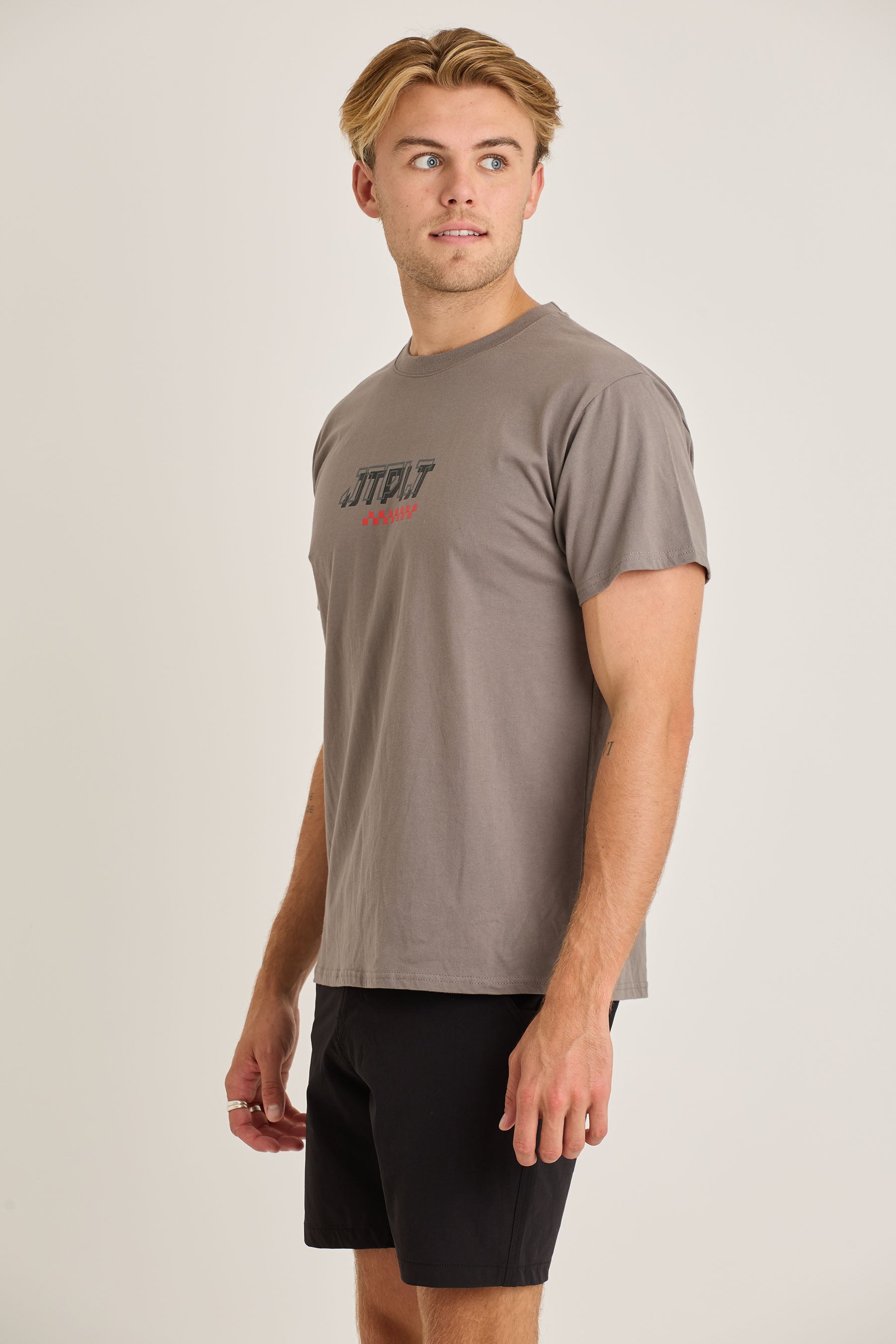 Jetpilot Tech Mens Tee - Charcoal 3