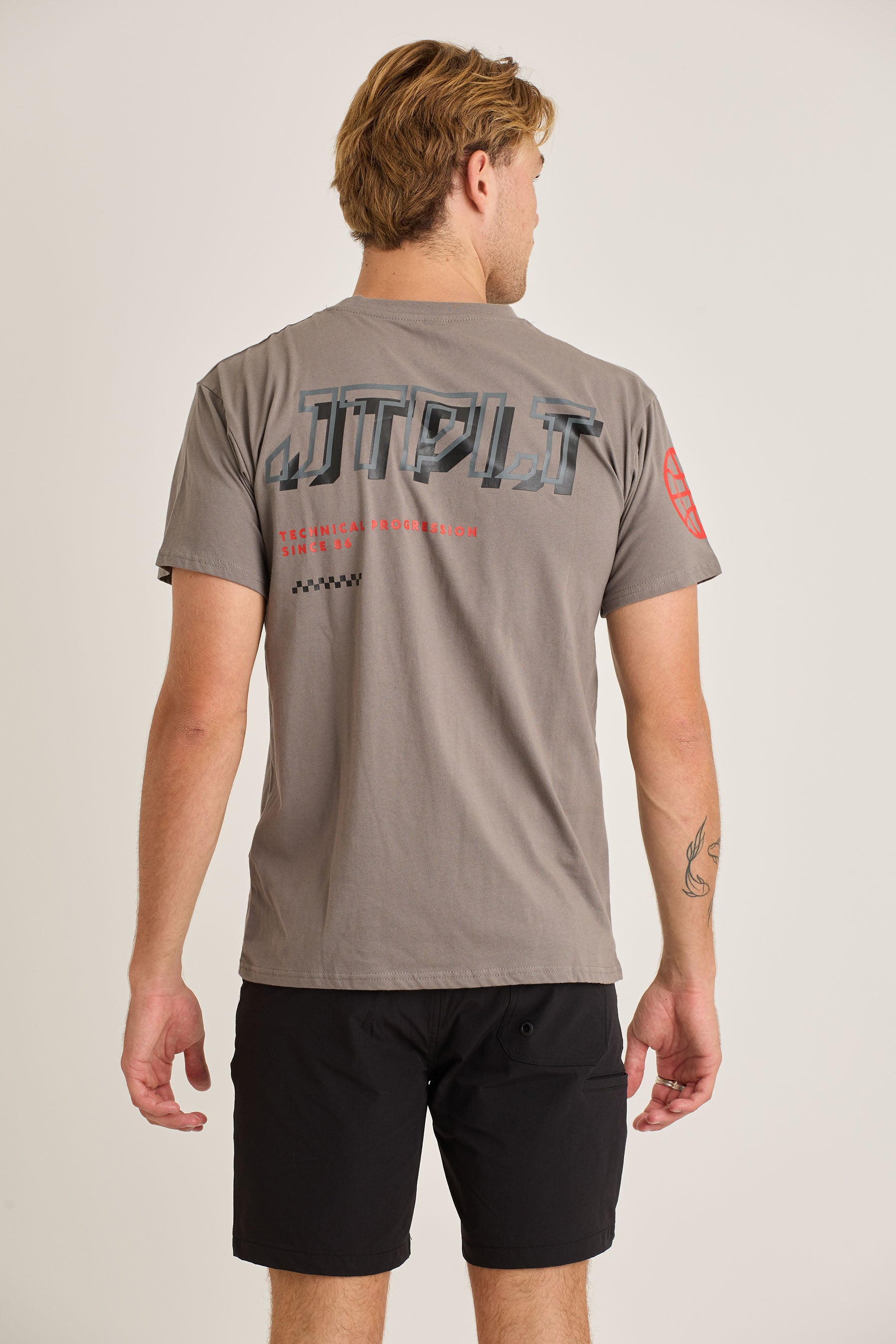 Jetpilot Tech Mens Tee - Charcoal 4