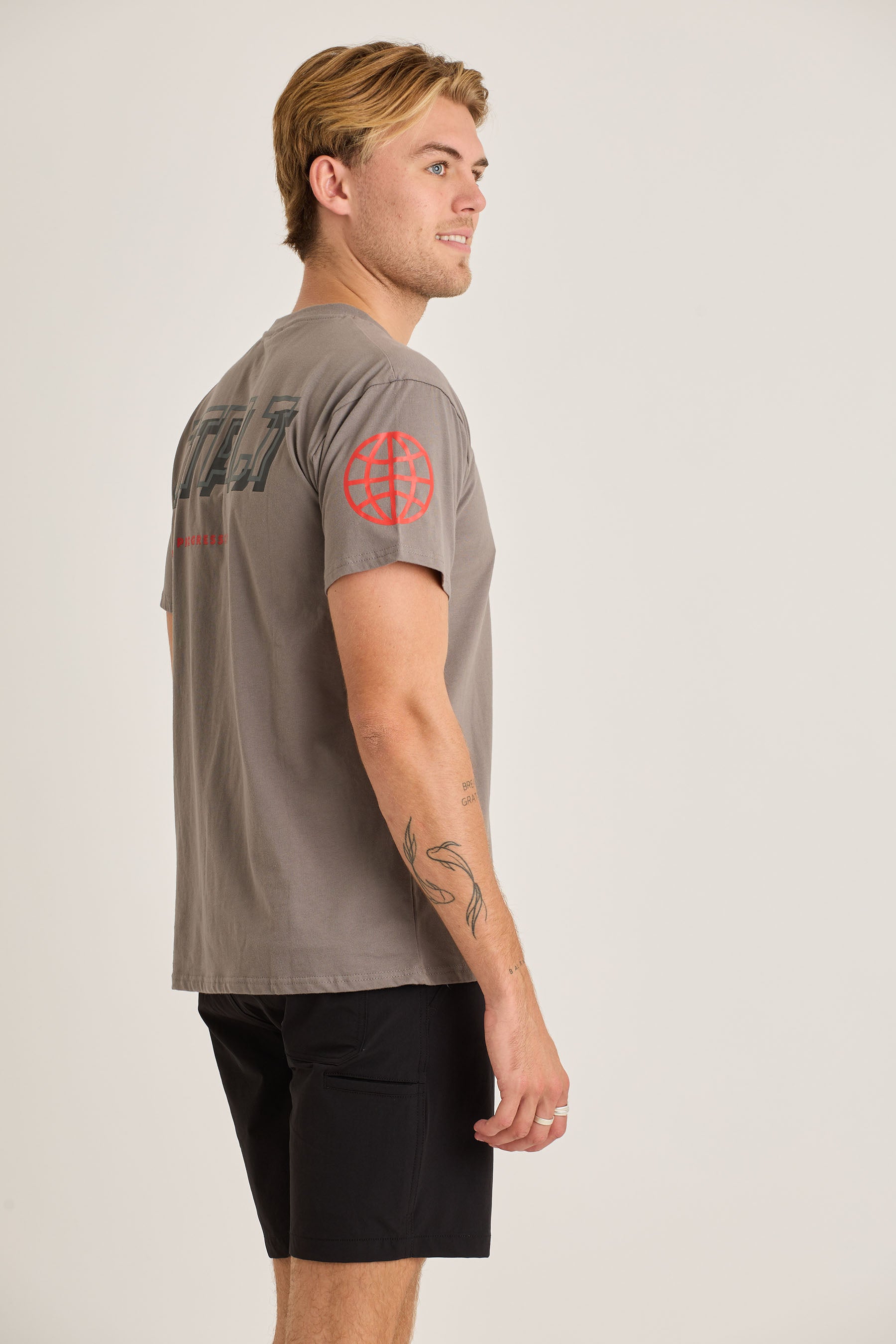 Jetpilot Tech Mens Tee - Charcoal 5