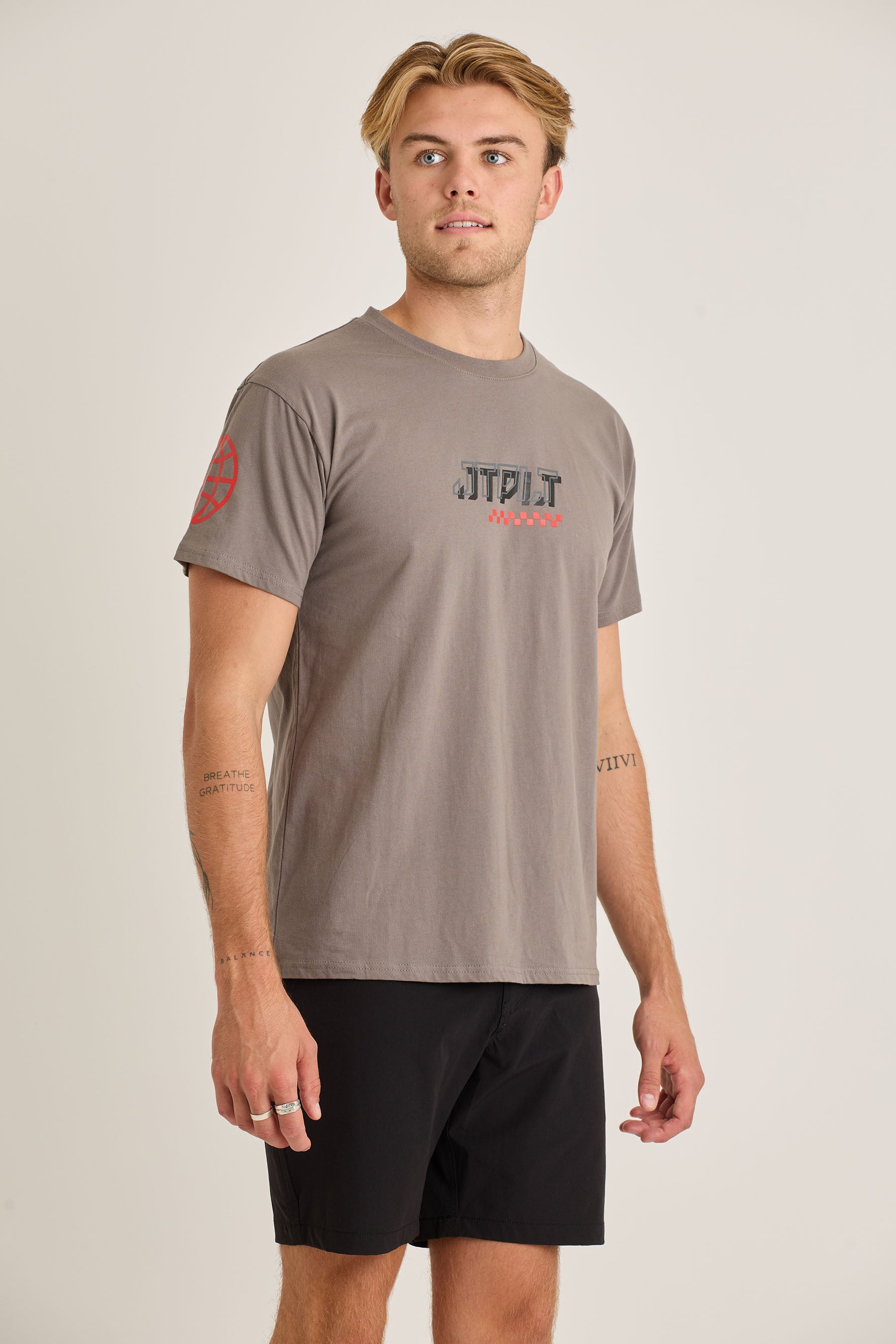 Jetpilot Tech Mens Tee - Charcoal 6