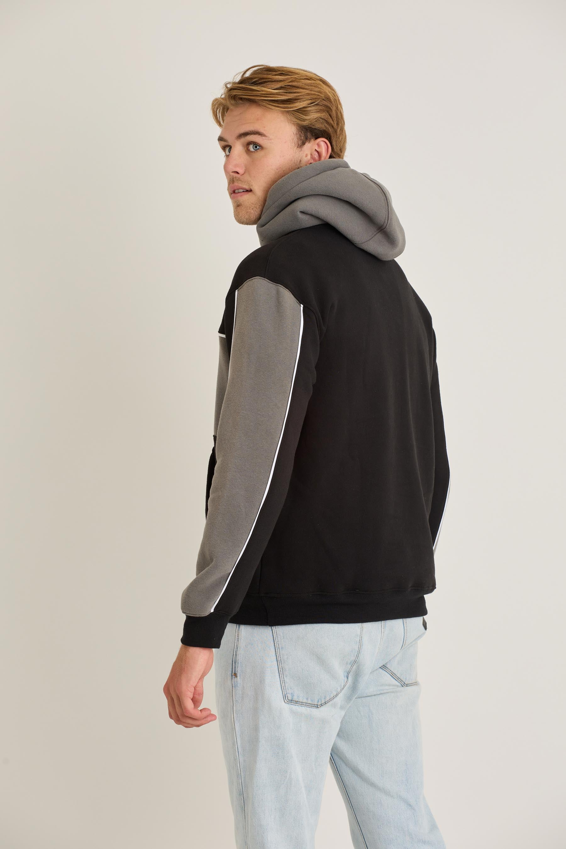 Jetpilot F5 Mens Pullover - Black/Charcoal 4 — view 04 (3)