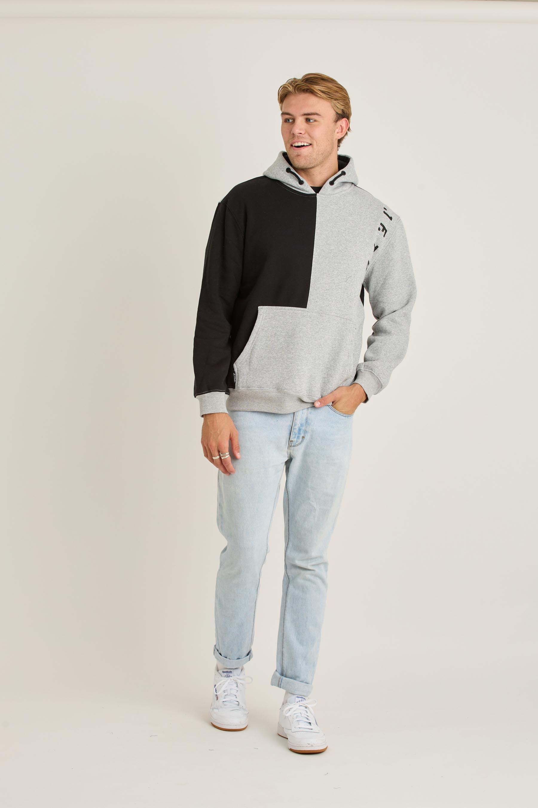 Jetpilot Split Mens Pullover - Grey — view 01 (3)