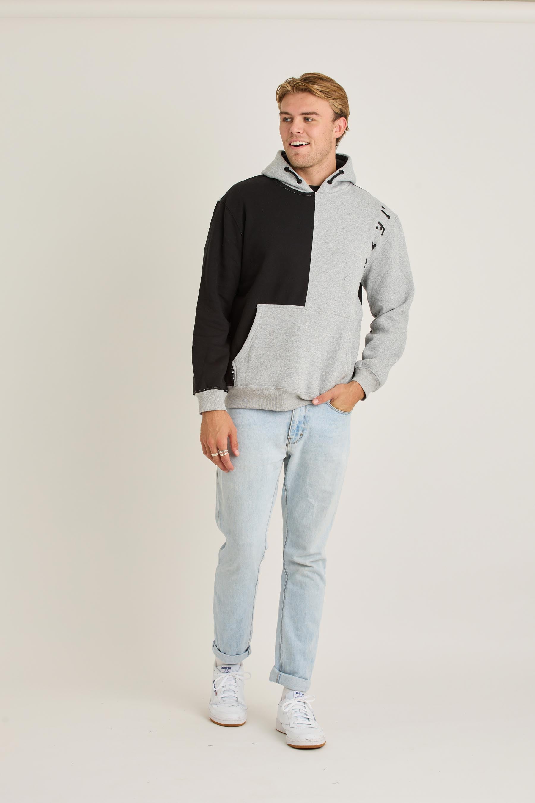 Jetpilot Split Mens Pullover - Grey