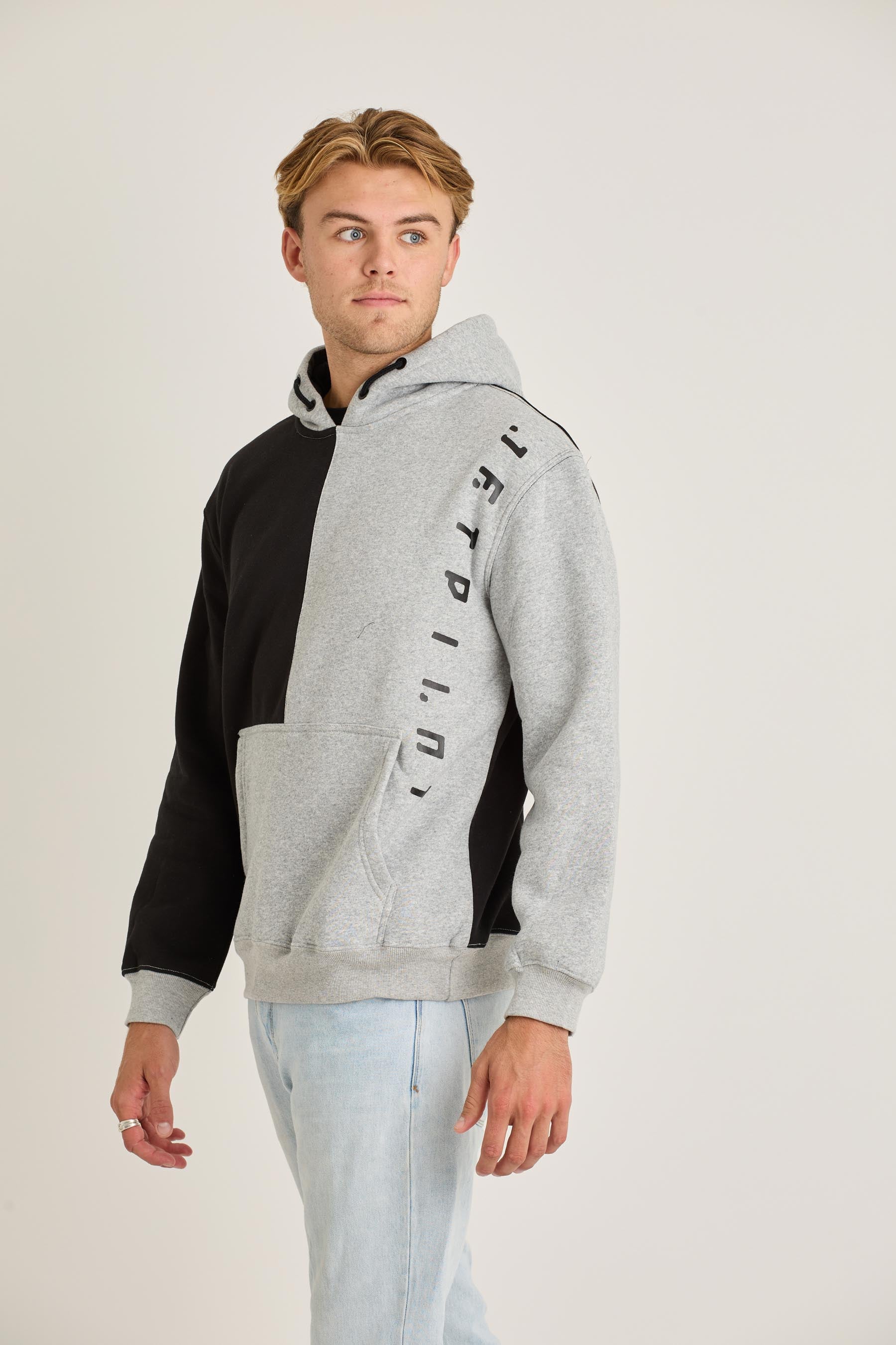 Jetpilot Split Mens Pullover - Grey 2 — view 02 (3)