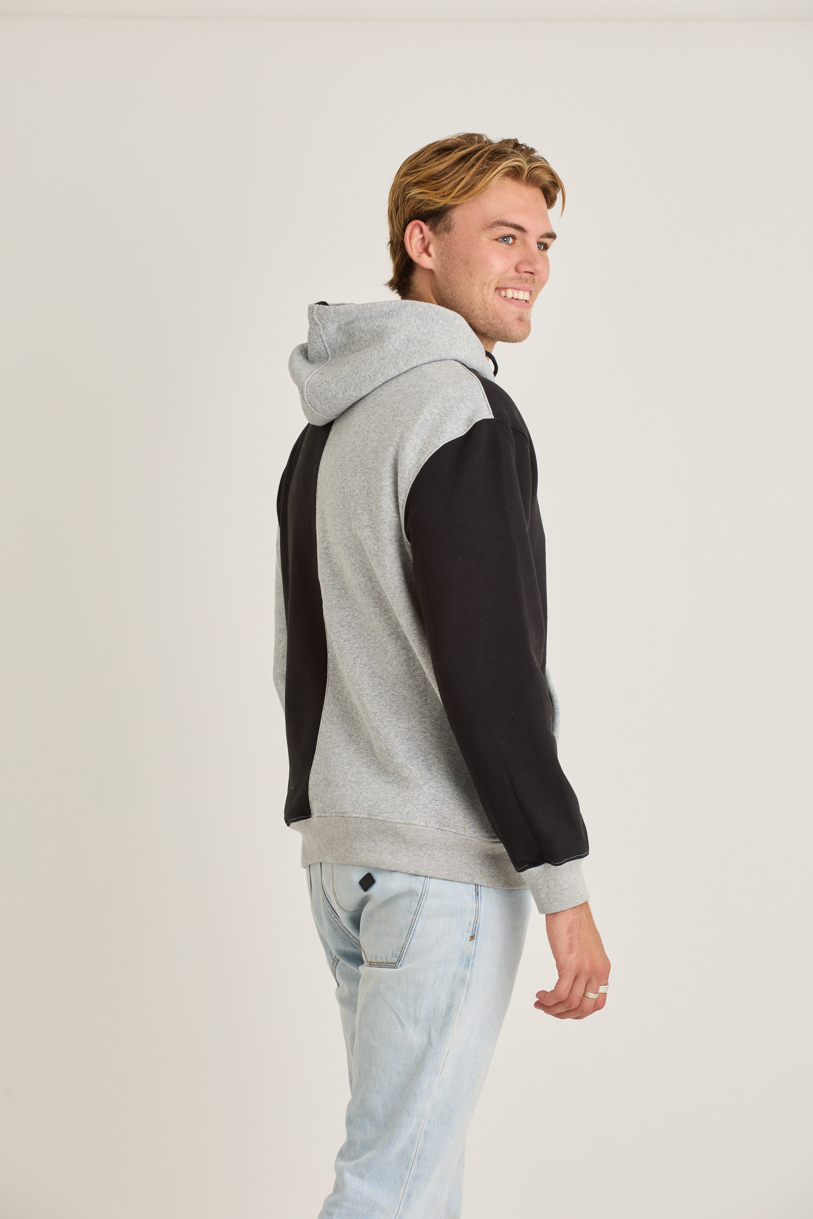 Jetpilot Split Mens Pullover - Grey 4