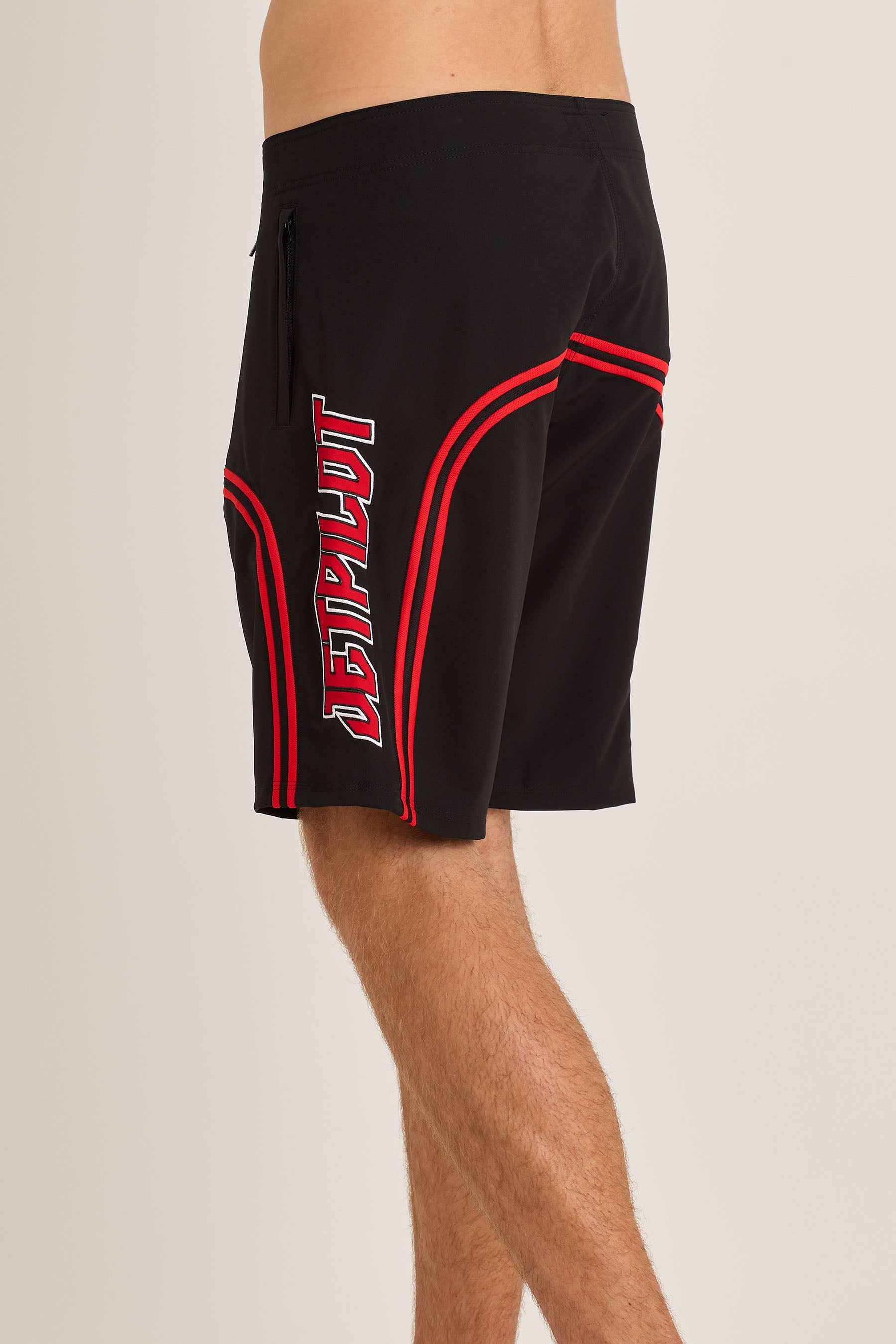 Jetpilot F5 Mens Boardshorts - Black/Red 2