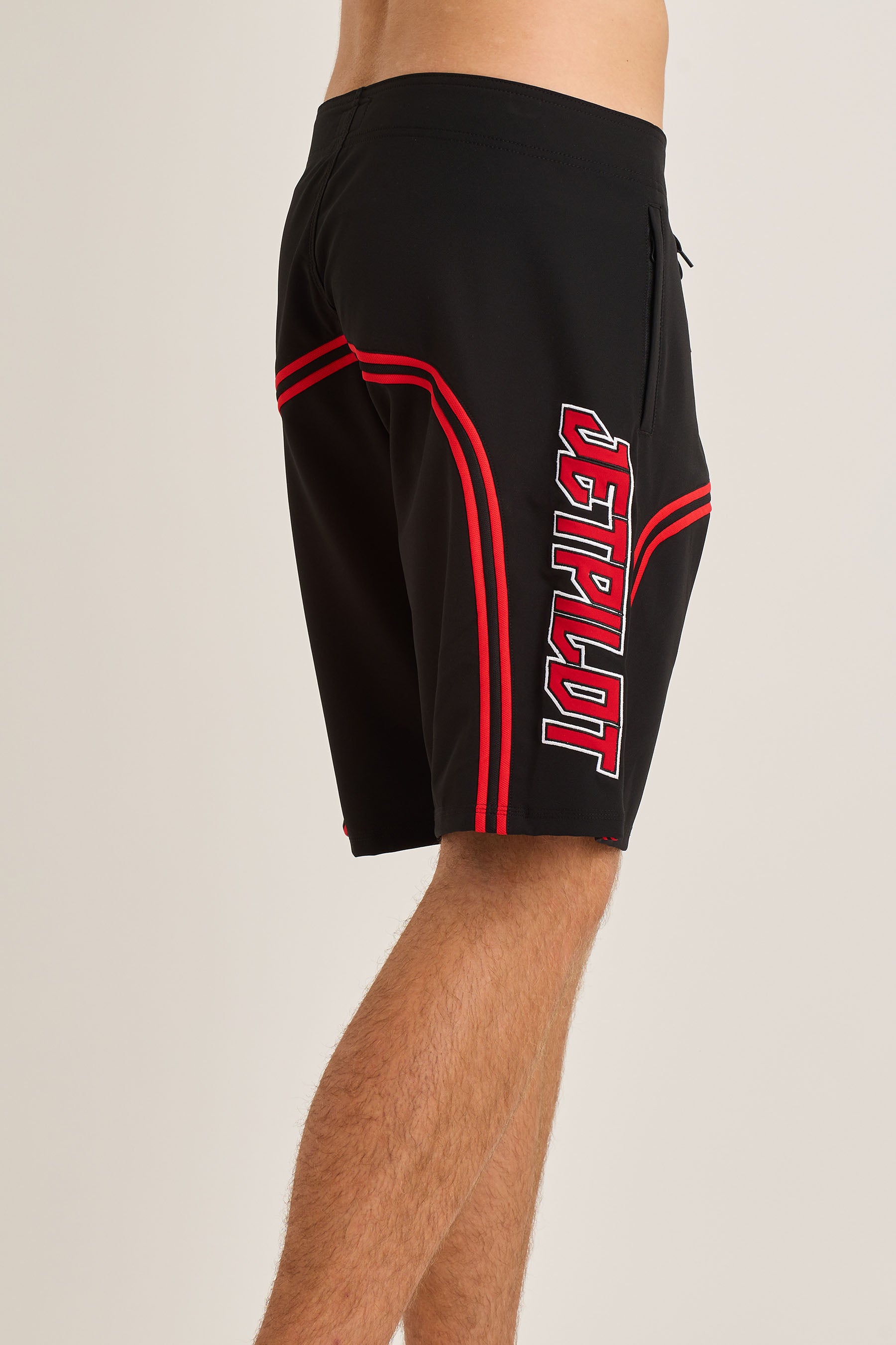 Jetpilot F5 Mens Boardshorts - Black/Red 4