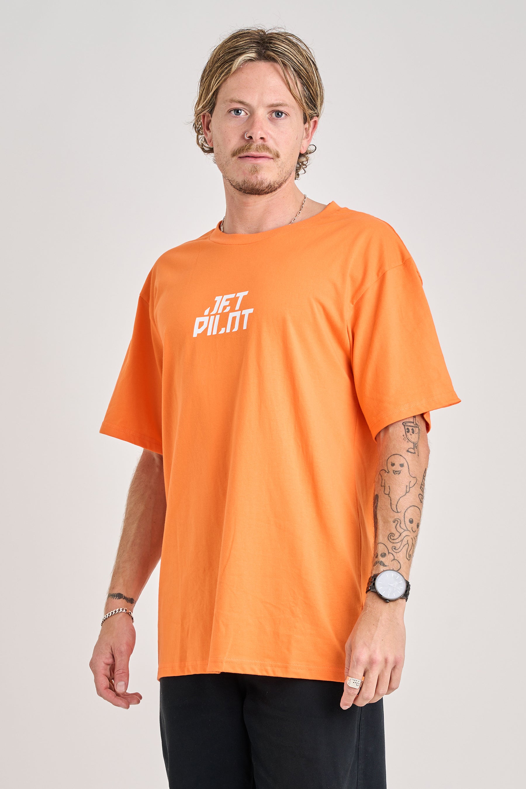 Jetpilot Corp Tee - Orange 2 — image 2
