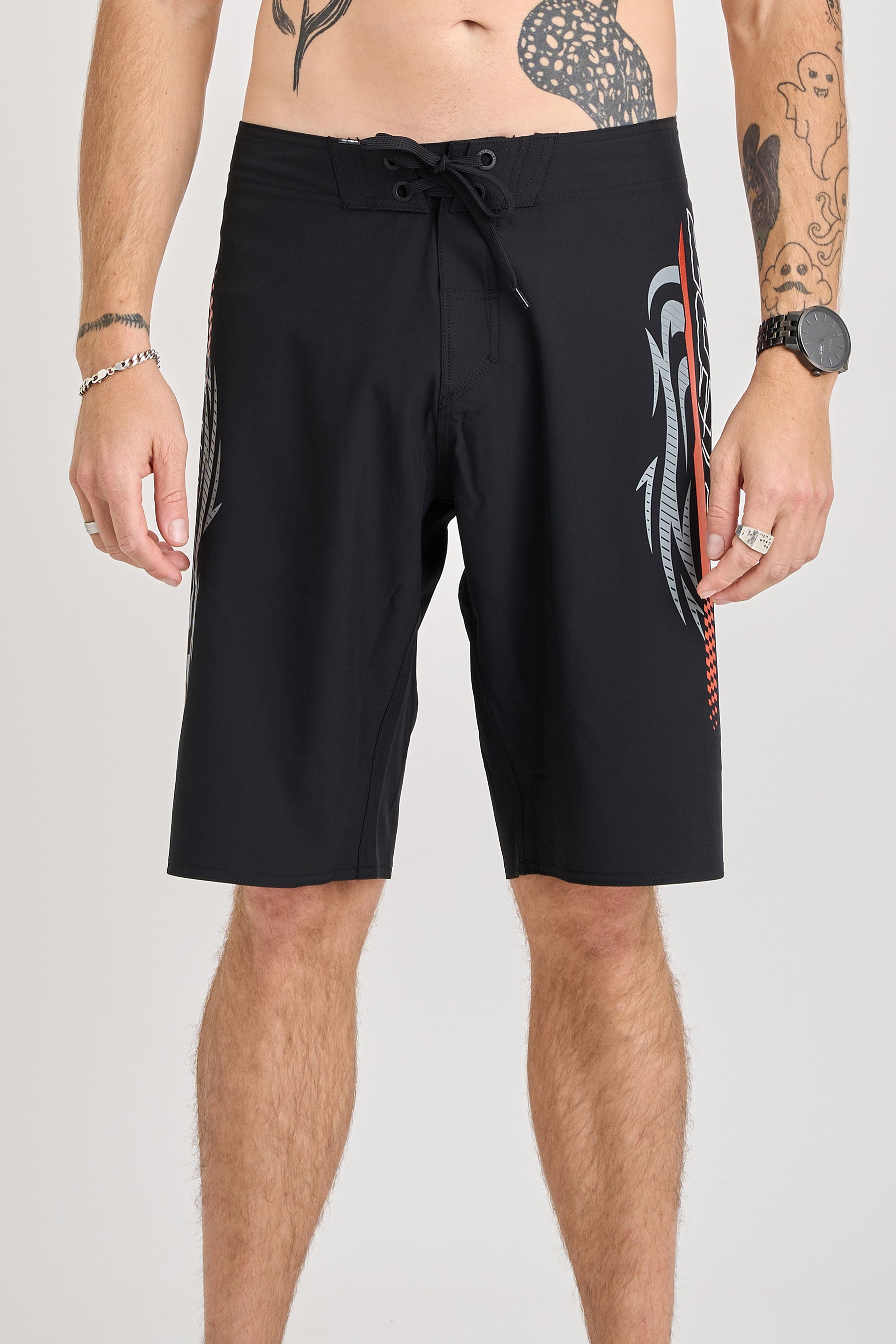 Jetpilot Velocity Boardshort - Black/Orange 1 — image 2