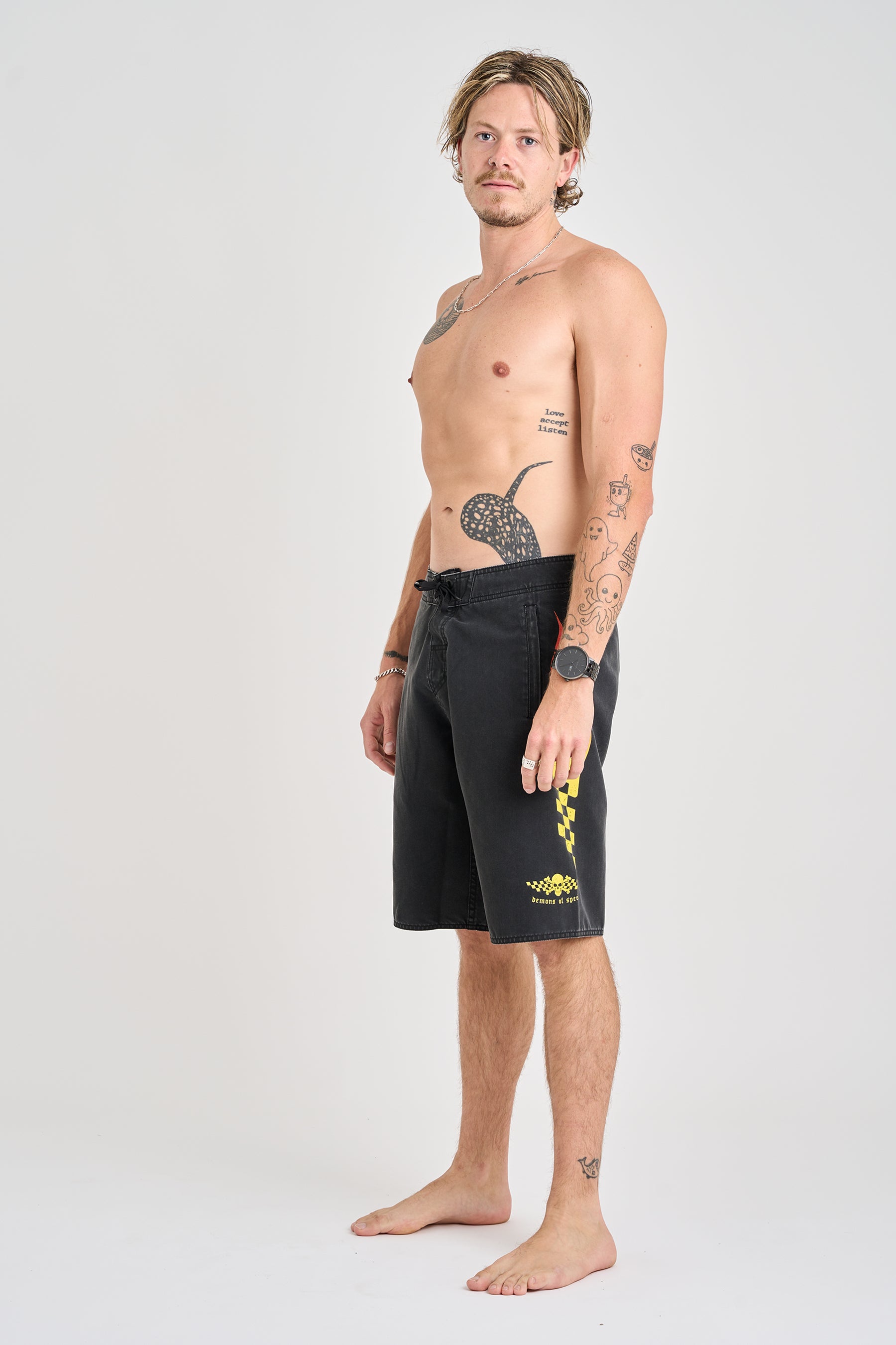 Jetpilot Live Fast Boardshort - Washed Black 2 — image 2