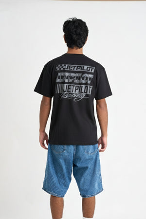Jetpilot Stacked Racing Tee - Black