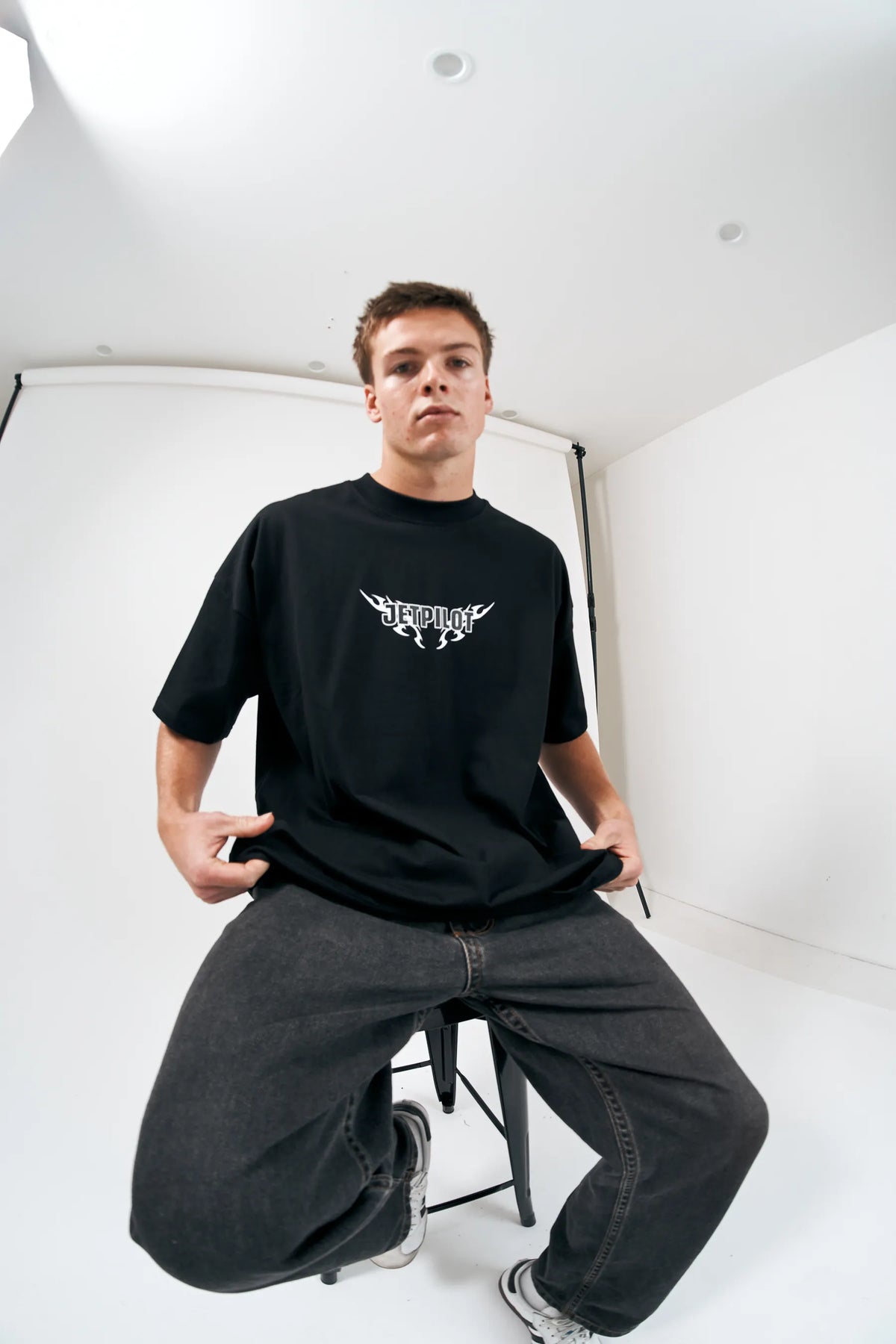 Jetpilot Company Mens Tee - Black