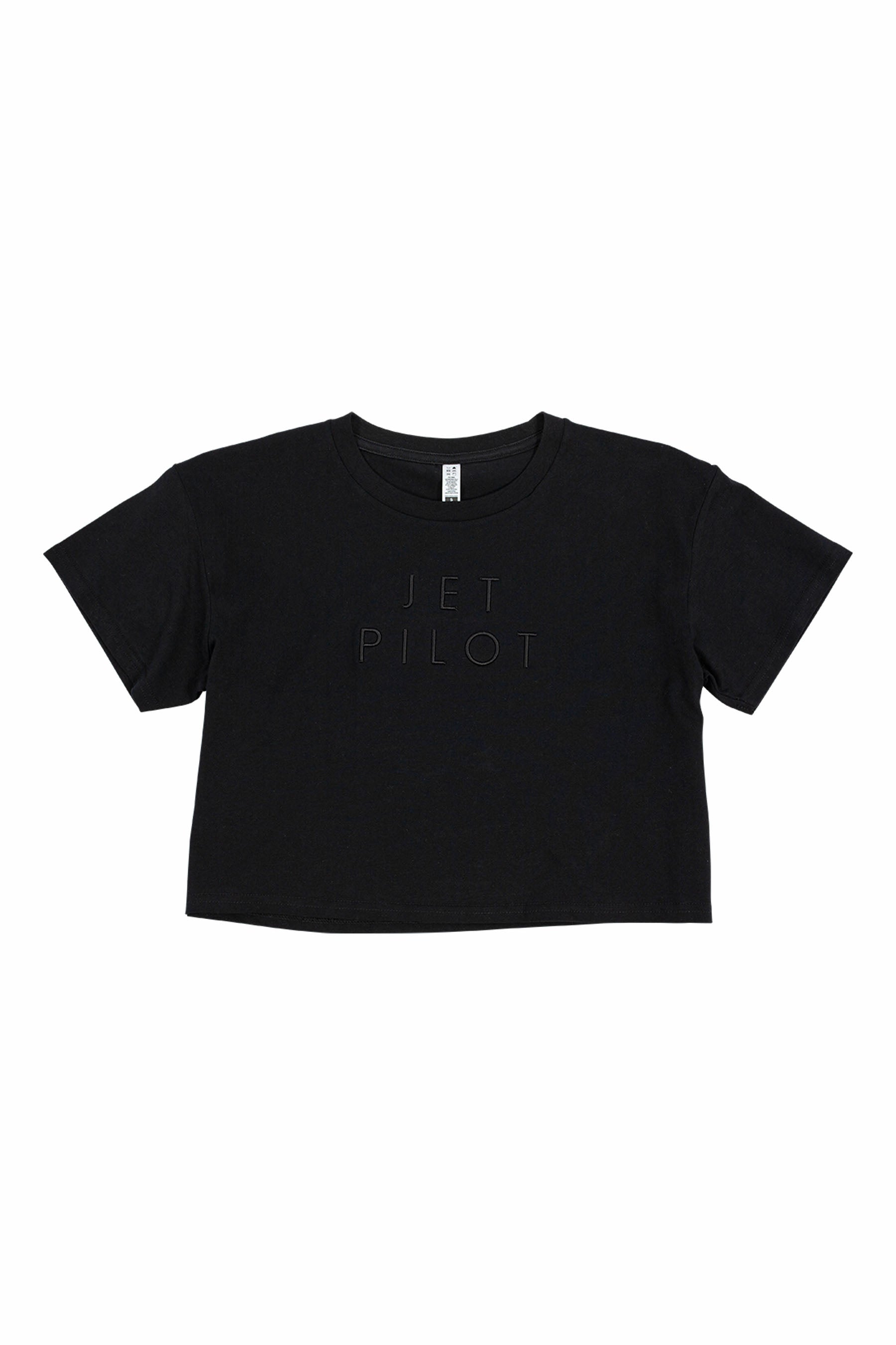 Jetpilot Simple Ladies S/S Crop Tee - Black