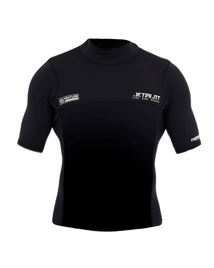 Venture Thermafleece Mens Short Sleeve Rashie - Black