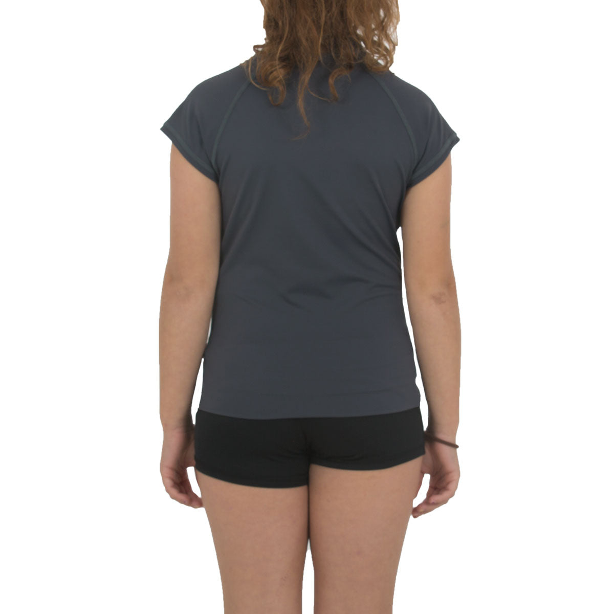Jetpilot Posse Youth Girls S/S Rashie - Charcoal - photo 2 — image 2