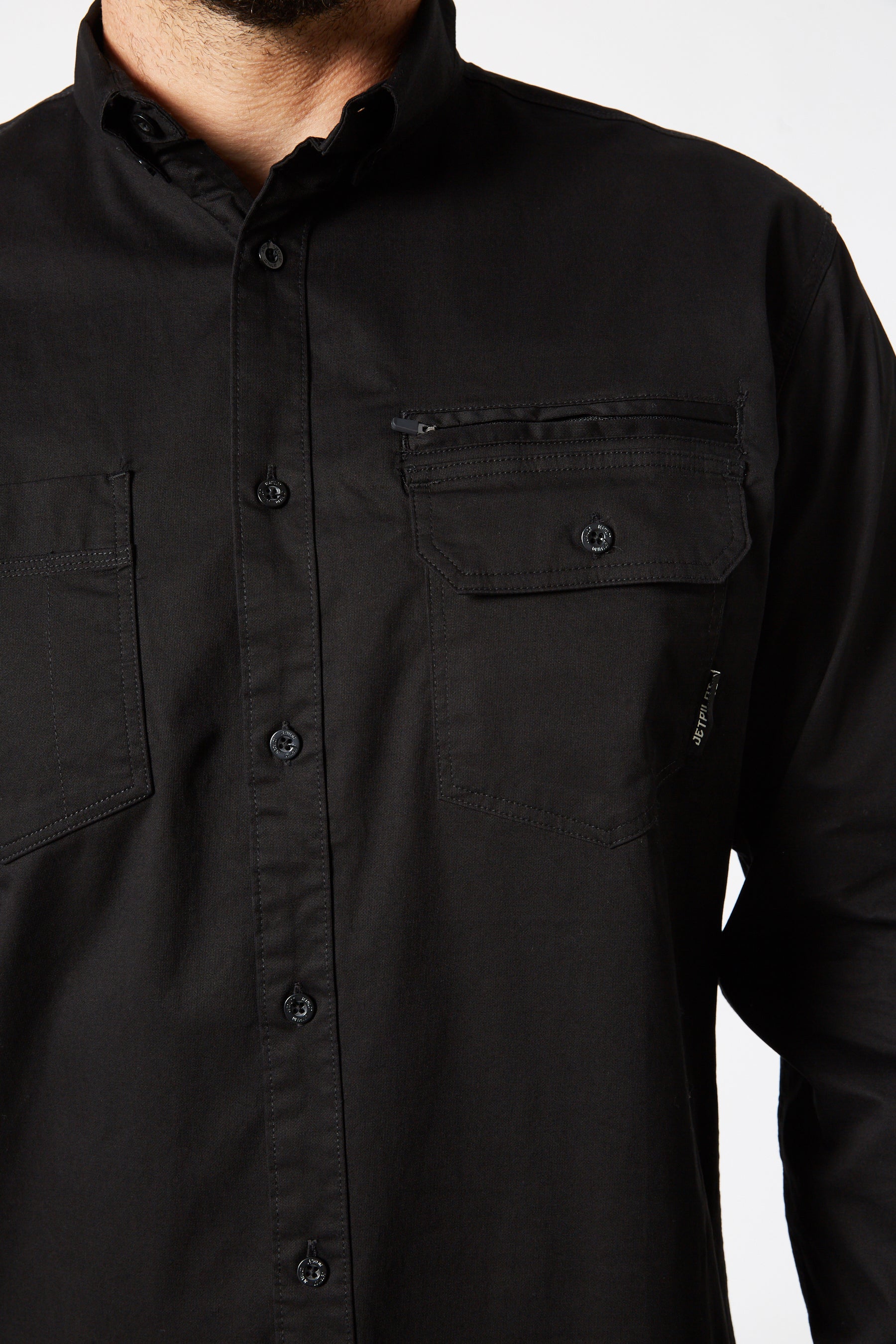 Jetpilot Fueled Mens Long Sleeve Shirt - Black - photo 4 — image 3