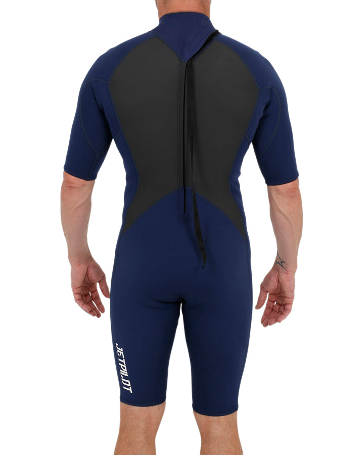 Jetpilot Mens Flight 2X2 BZ SS Springsuit - Navy 3