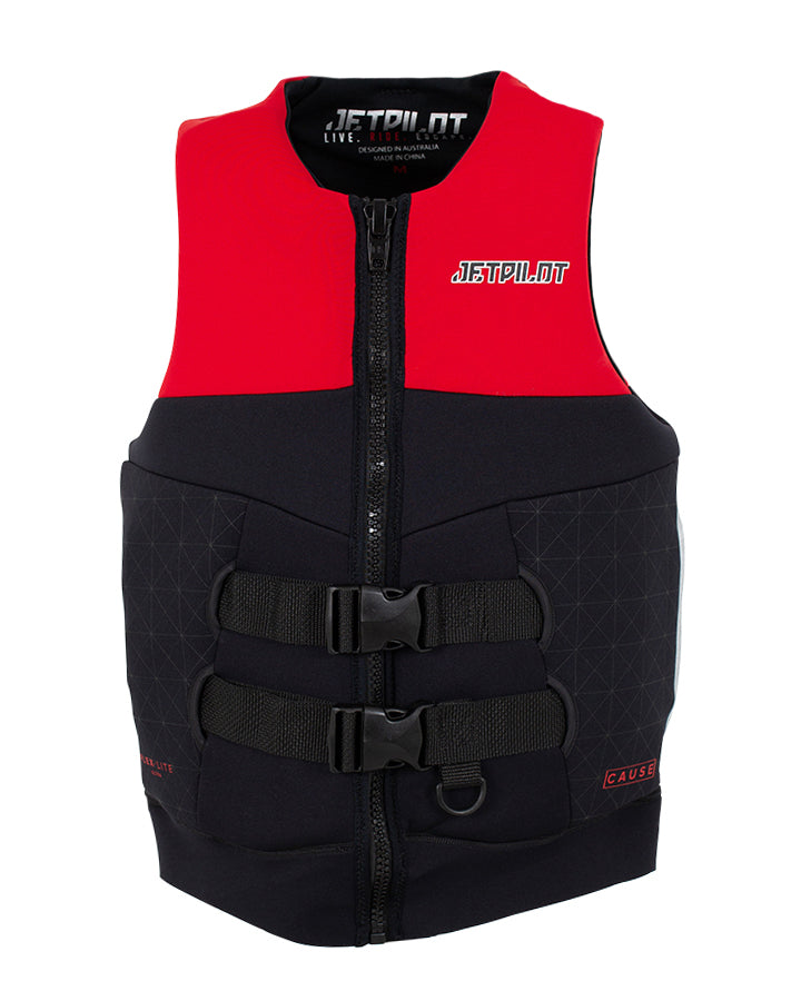 JETPILOT CAUSE MENS LIFE JACKET RED L50 - FRONT