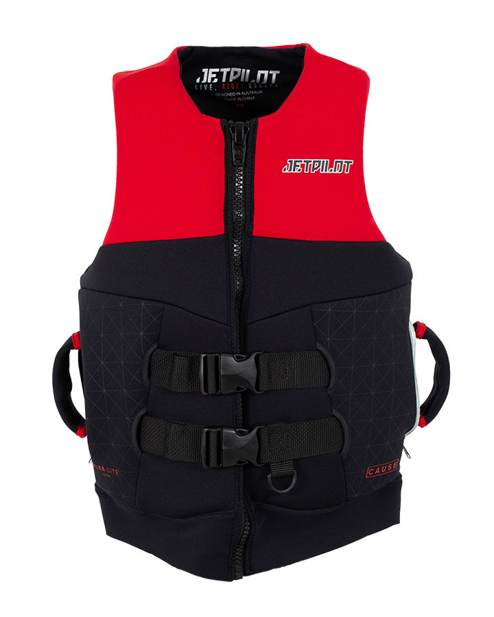 JETPILOT CAUSE MENS LIFE JACKET RED L50 - FRONT