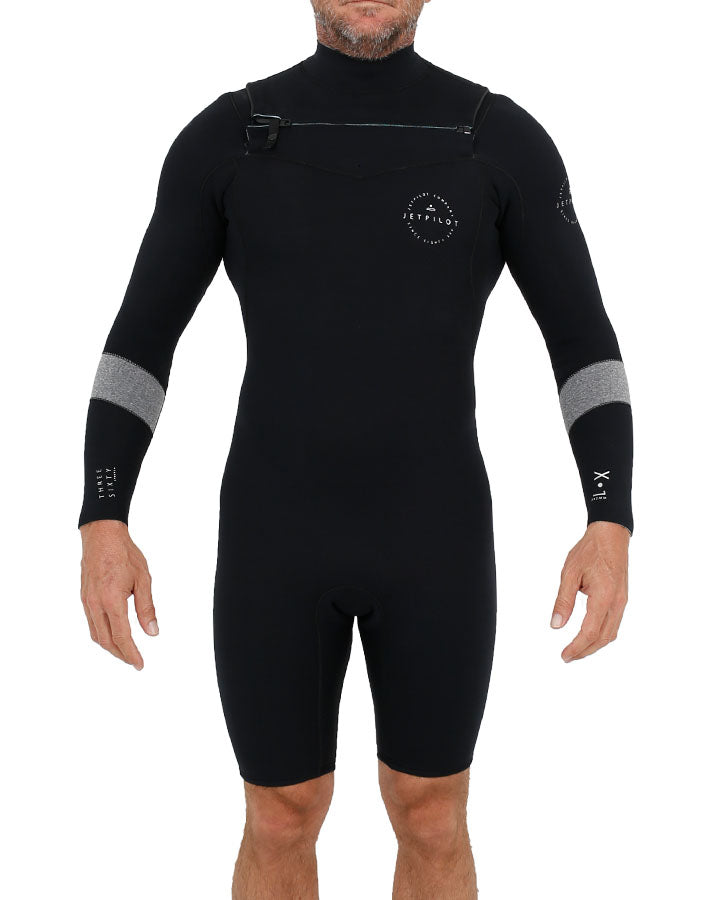 Jetpilot Mens X1 2X2 Cz L/S Springsuit - Grey Heather