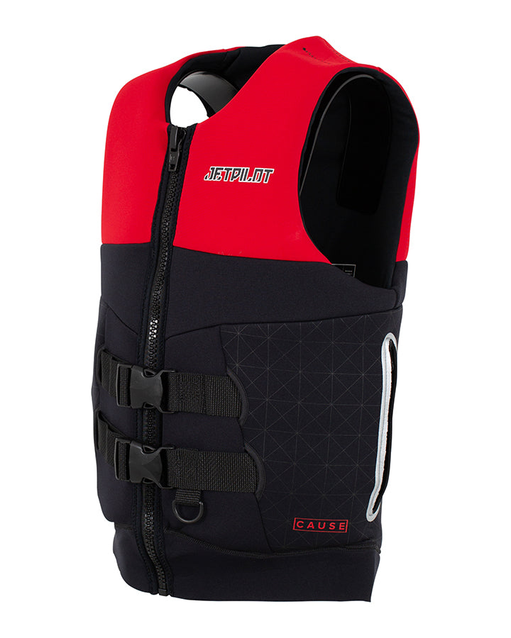 JETPILOT CAUSE MENS LIFE JACKET RED L50 - 3/4