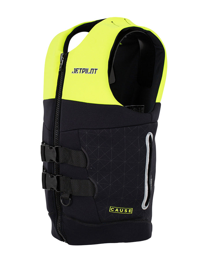 JETPILOT CAUSE MENS S-GRIP FE NEO VEST YELLOW L50 - SIDE