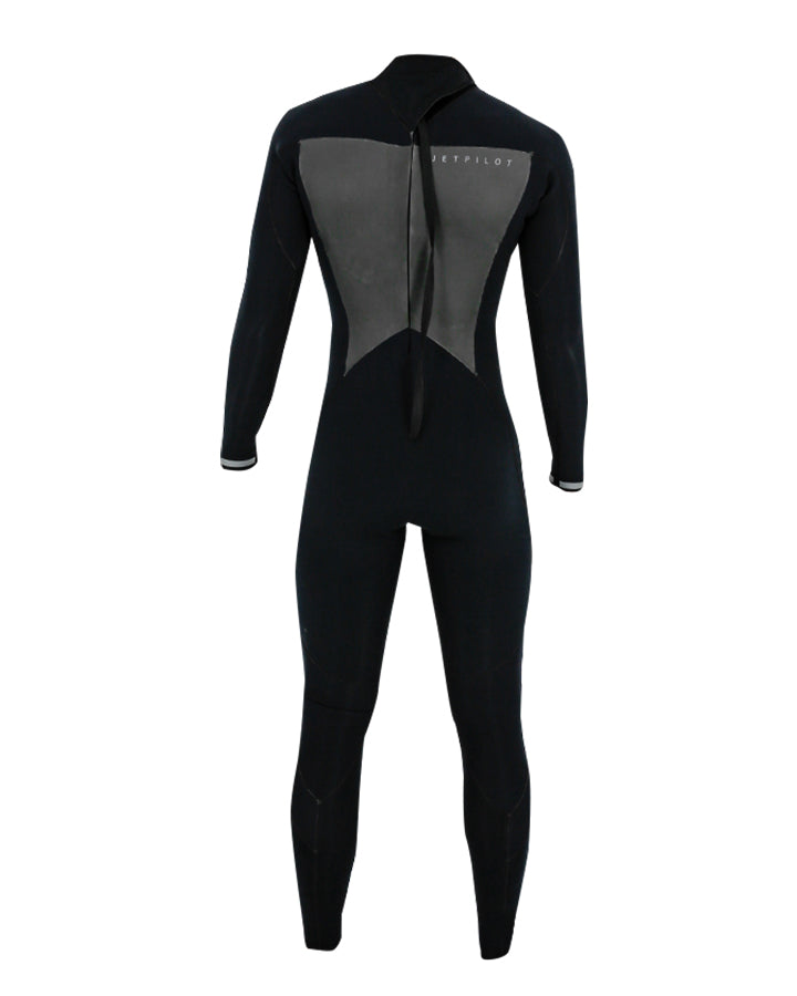 Jetpilot Flight Mens 3X2 Back Zip L/S Steamer - Black