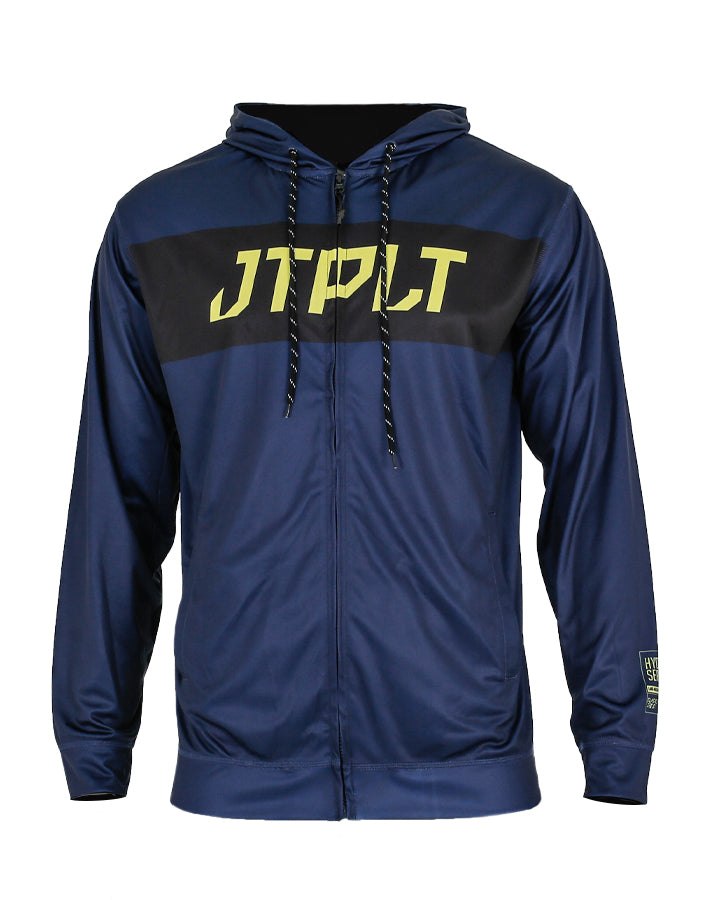 Jetpilot Rx Mens L/S Front Zip Hooded Rashie - Navy