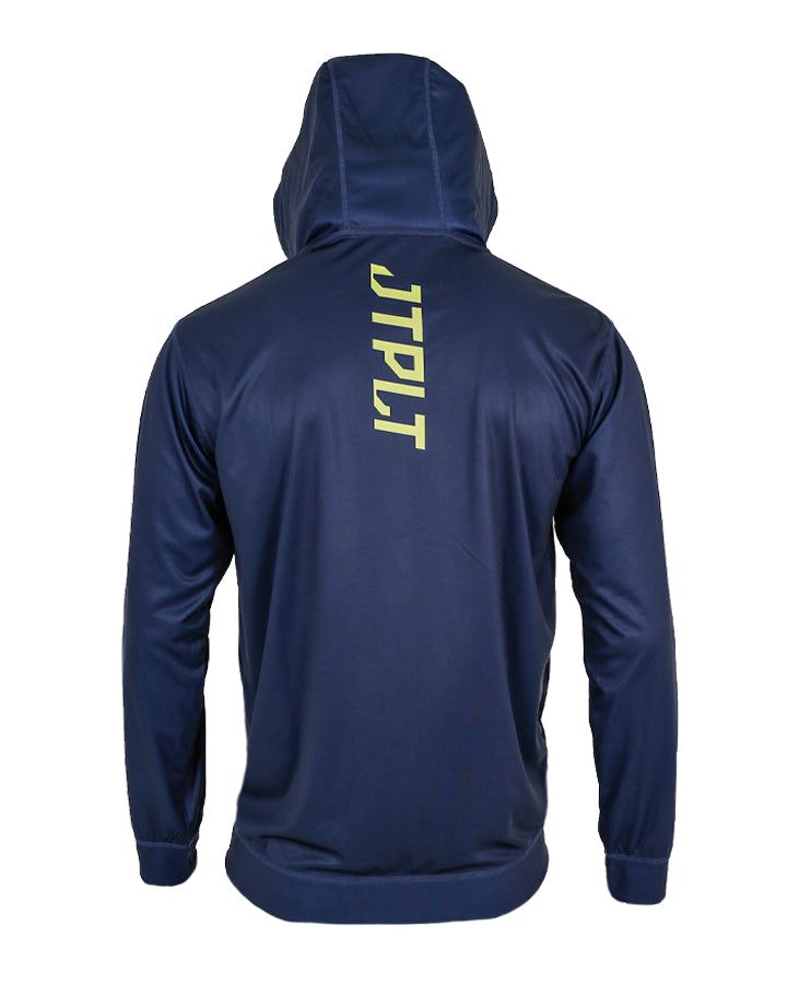 Jetpilot Rx Mens L/S Front Zip Hooded Rashie - Navy