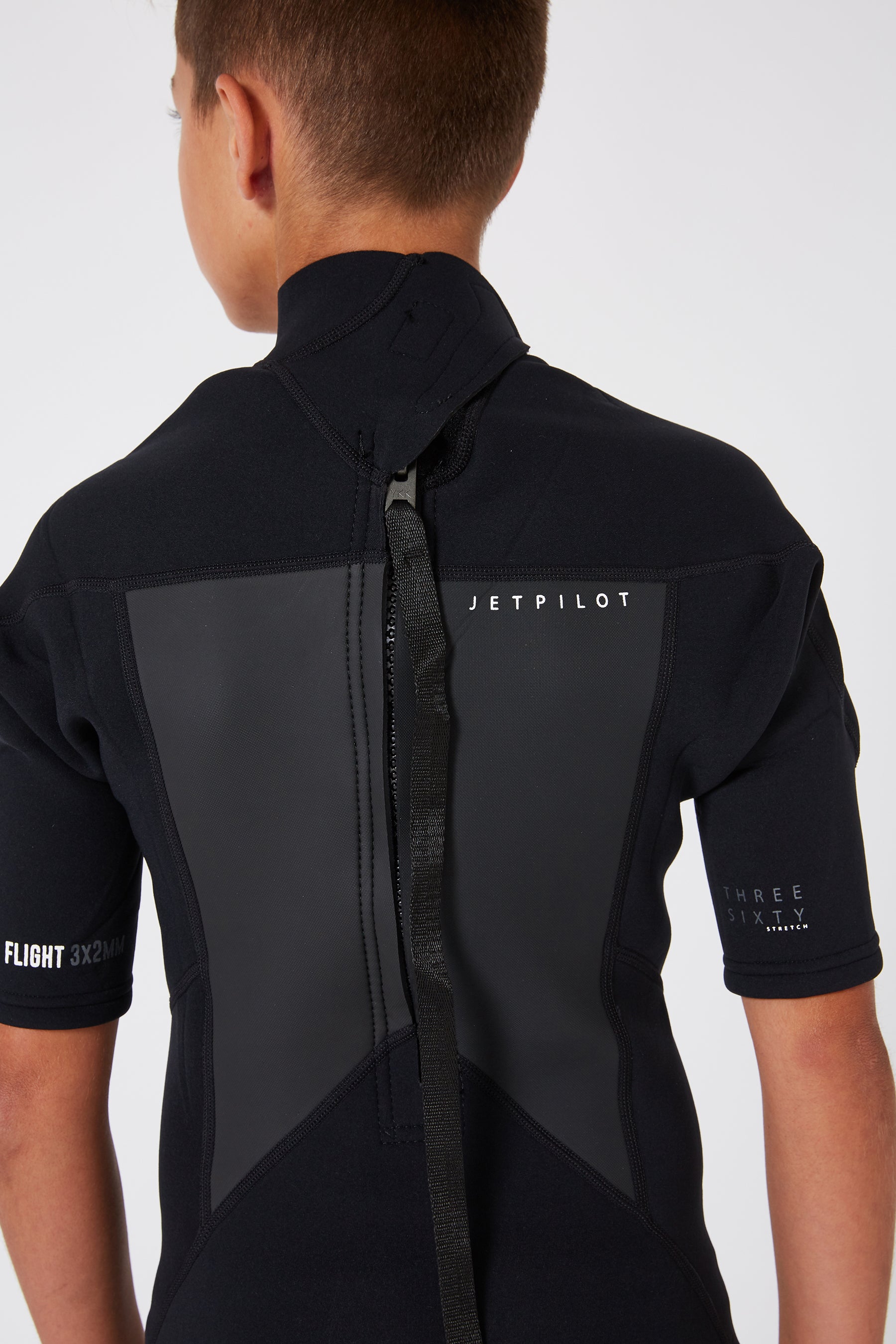Jetpilot Flight Youth 2/2Mm Short Sleeve Springsuit - Black/Black - photo 5 — image 2