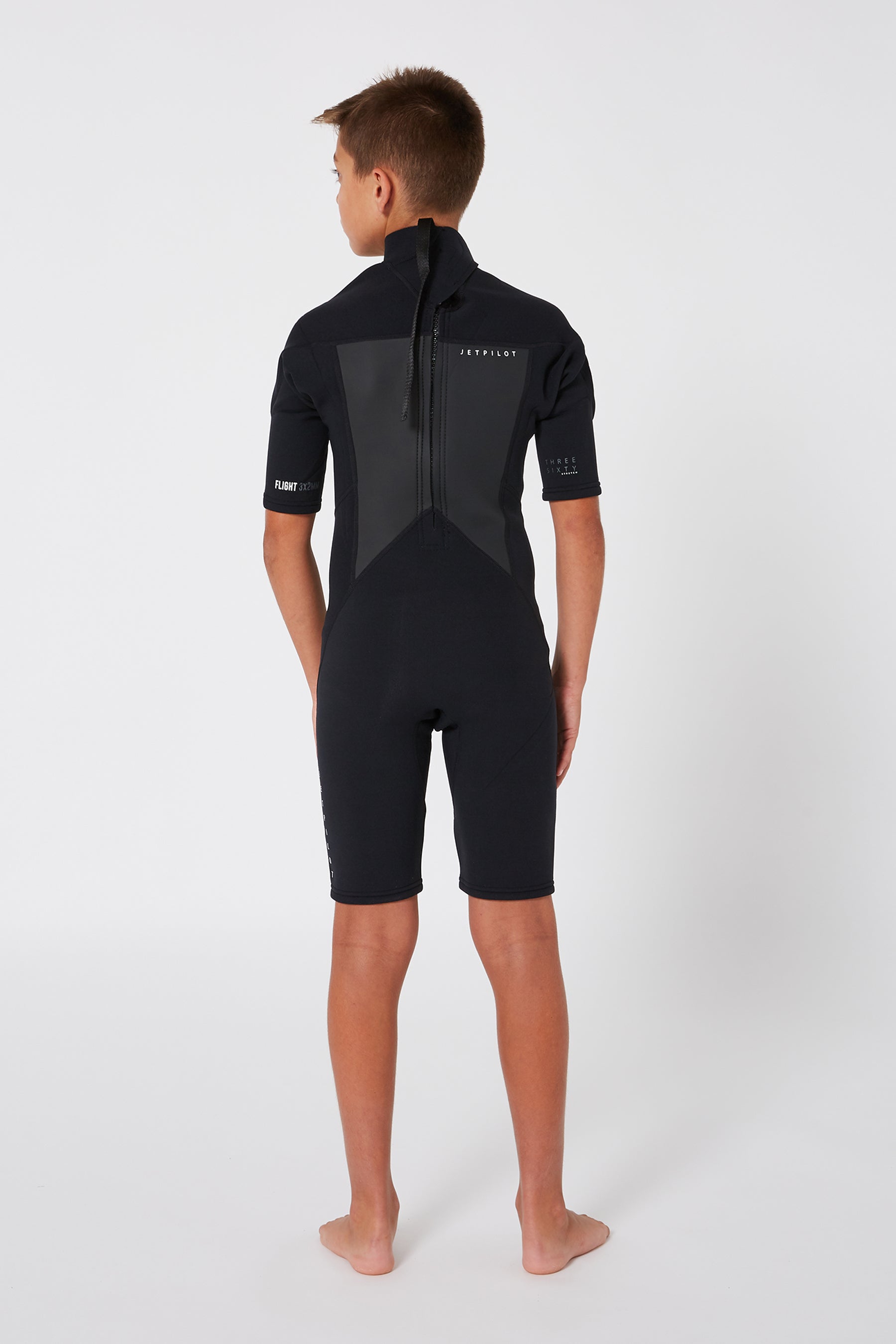 Jetpilot Flight Youth 2/2Mm Short Sleeve Springsuit - Black/Black - photo 9 — image 2