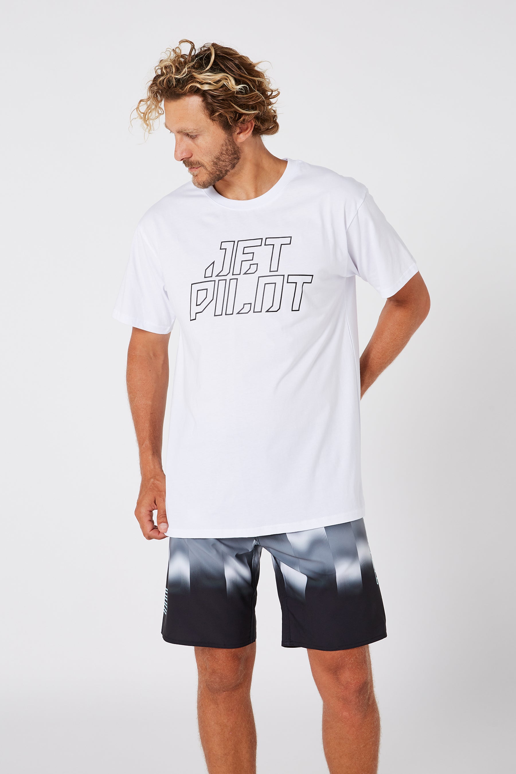 Jetpilot Corp Unisex S/S Tee - White