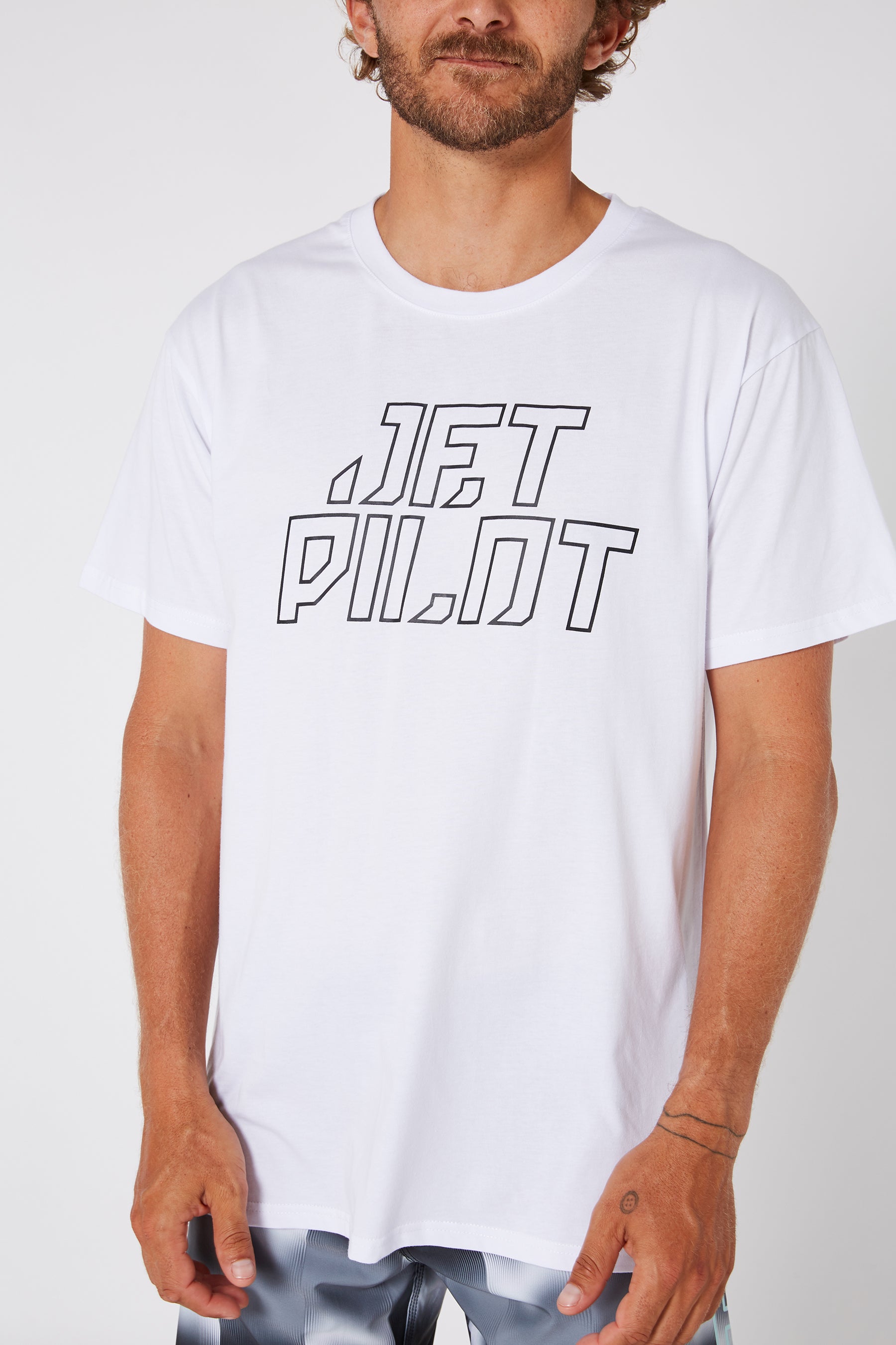 Jetpilot Corp Unisex S/S Tee - White