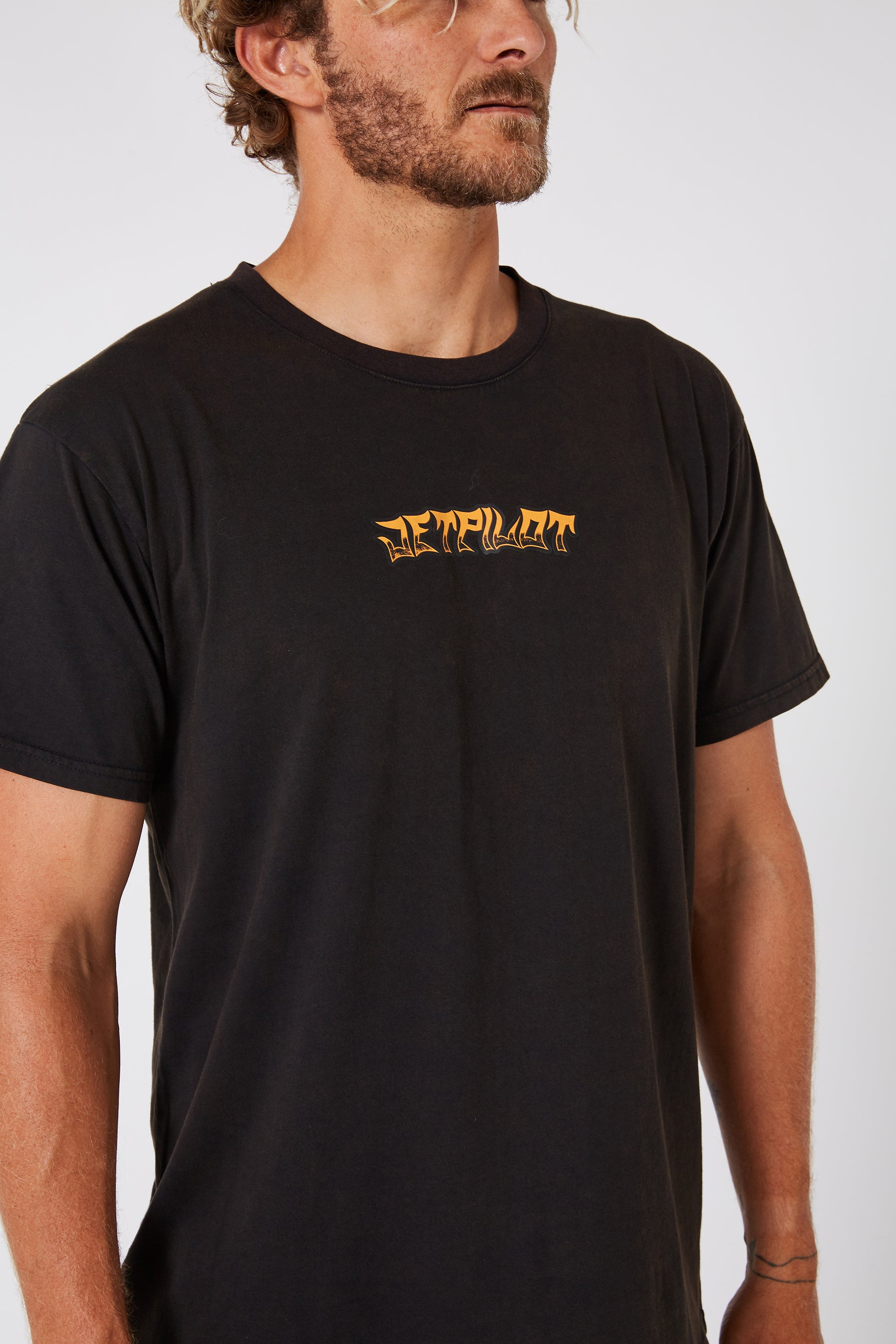 Jetpilot Skull Flame Mens S/S Tee - Black