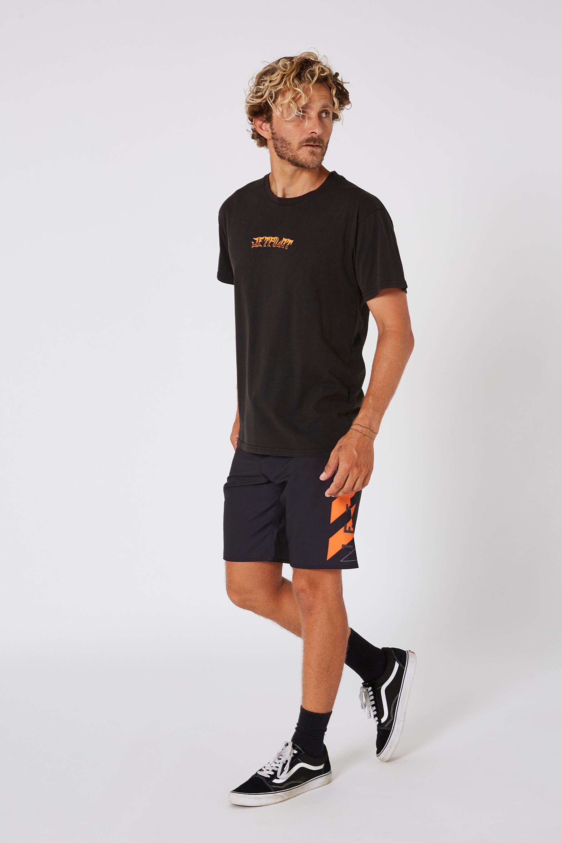 Jetpilot Skull Flame Mens S/S Tee - Black