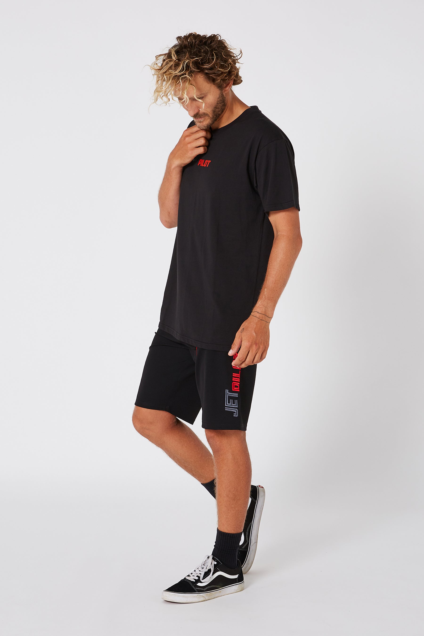 Jetpilot Spliced Unisex Mens S/S Tee - Black