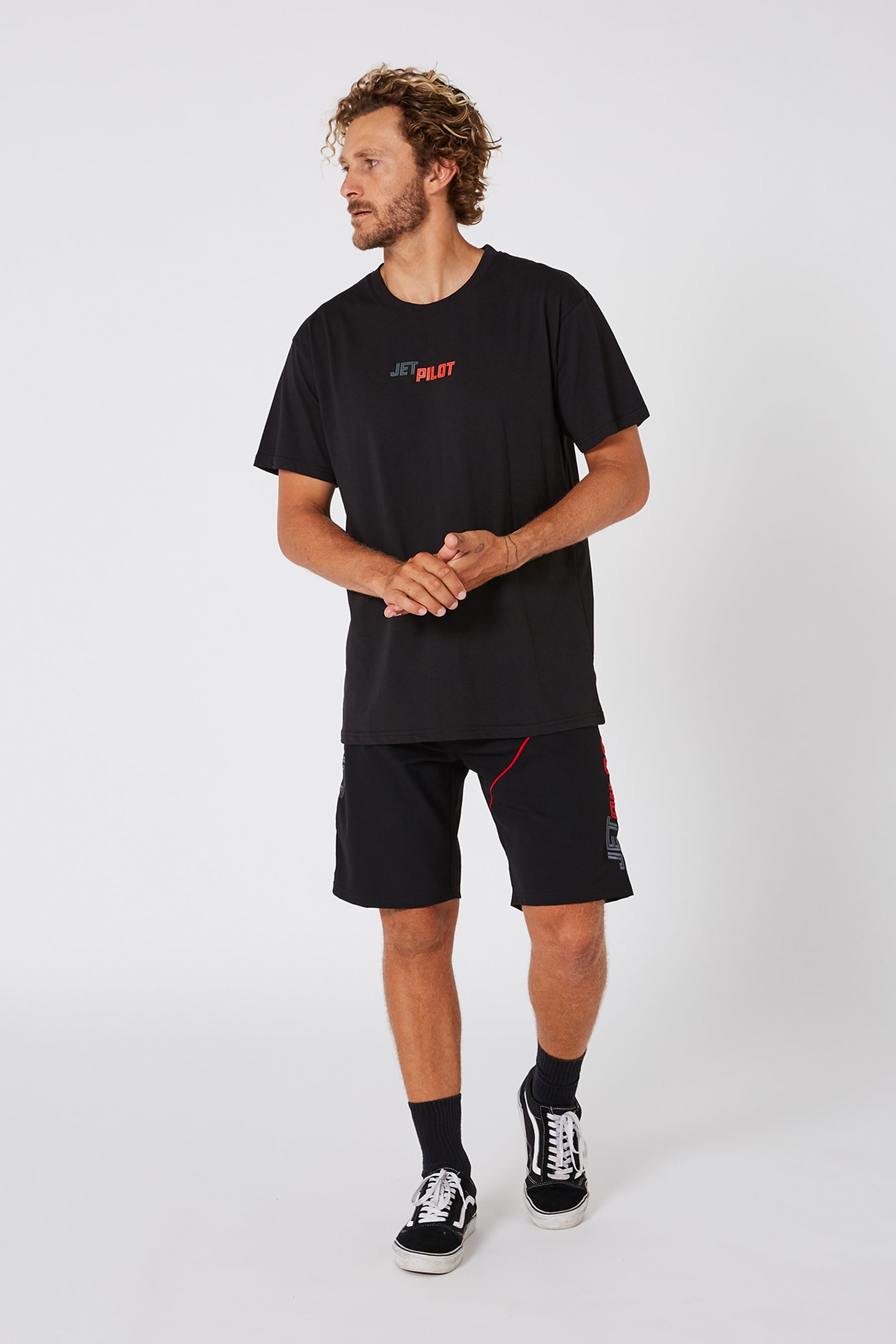 Jetpilot Spliced Unisex Mens S/S Tee - Black